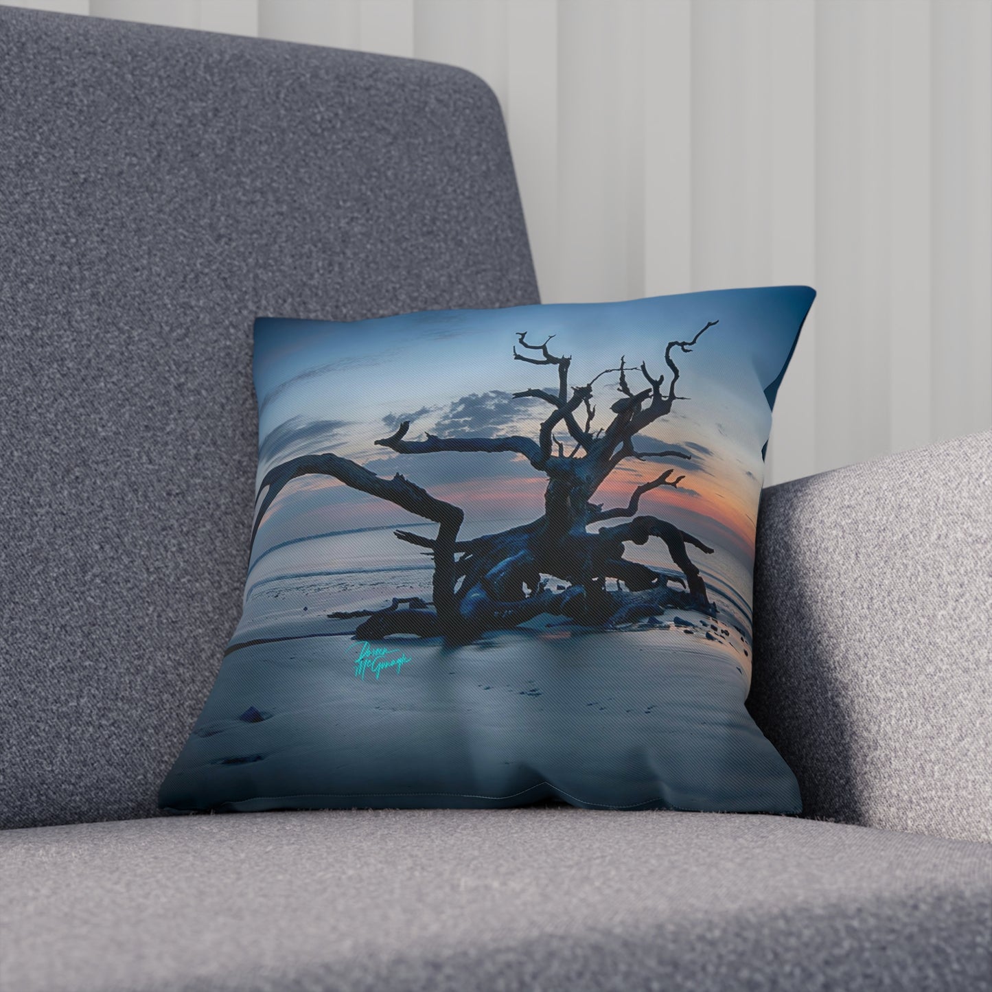 Artistic Accent Pillow, Sunrise on Jekyll Island, Decorative Pillow