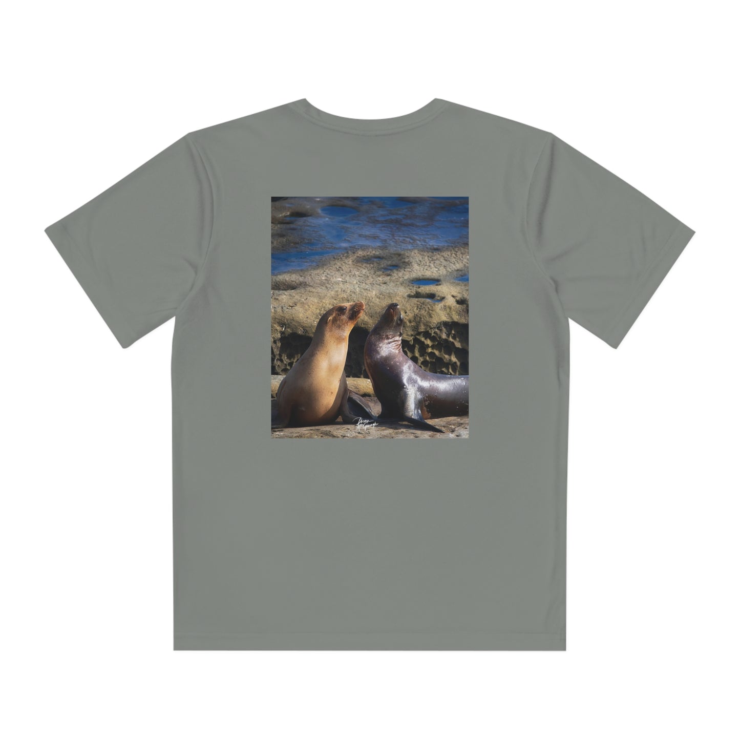 Youth T Shirts, Playful Serenate Sea Lions, performance shirt