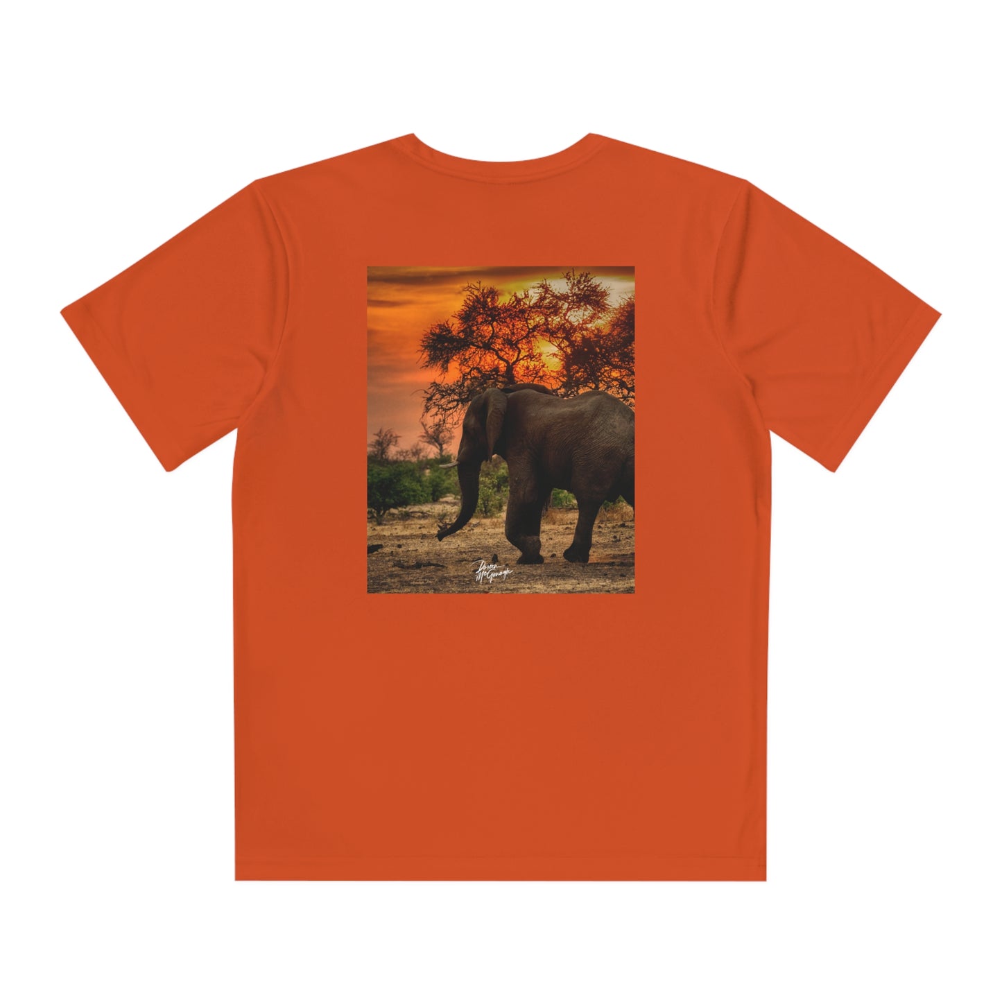 Youth Competitor Tee with Fine Art Image Spirited Elephant at Sunset by Enjoy Nature