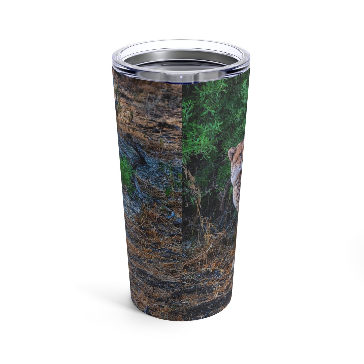 Enjoy Nature Cheetah Stand 20 oz Travel Tumbler