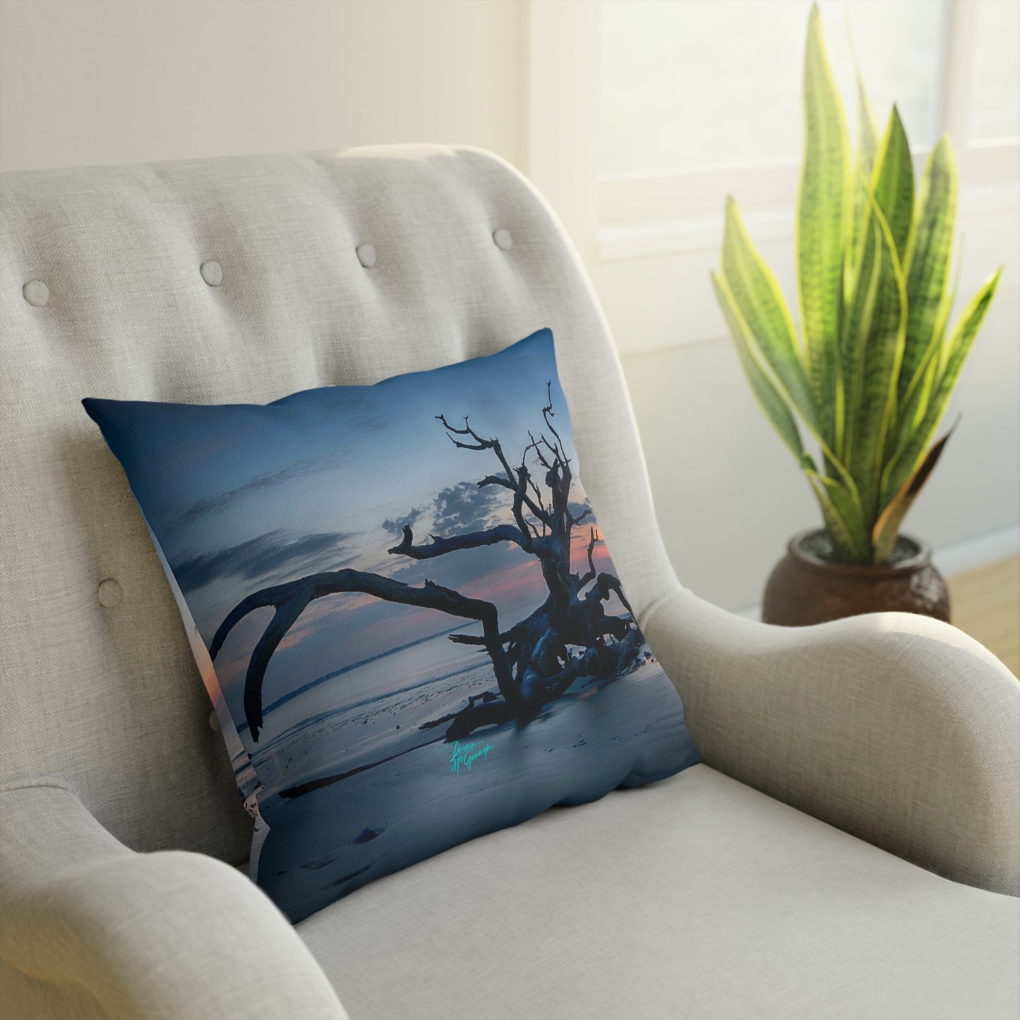 Artistic Accent Pillow, Sunrise on Jekyll Island, Decorative Pillow