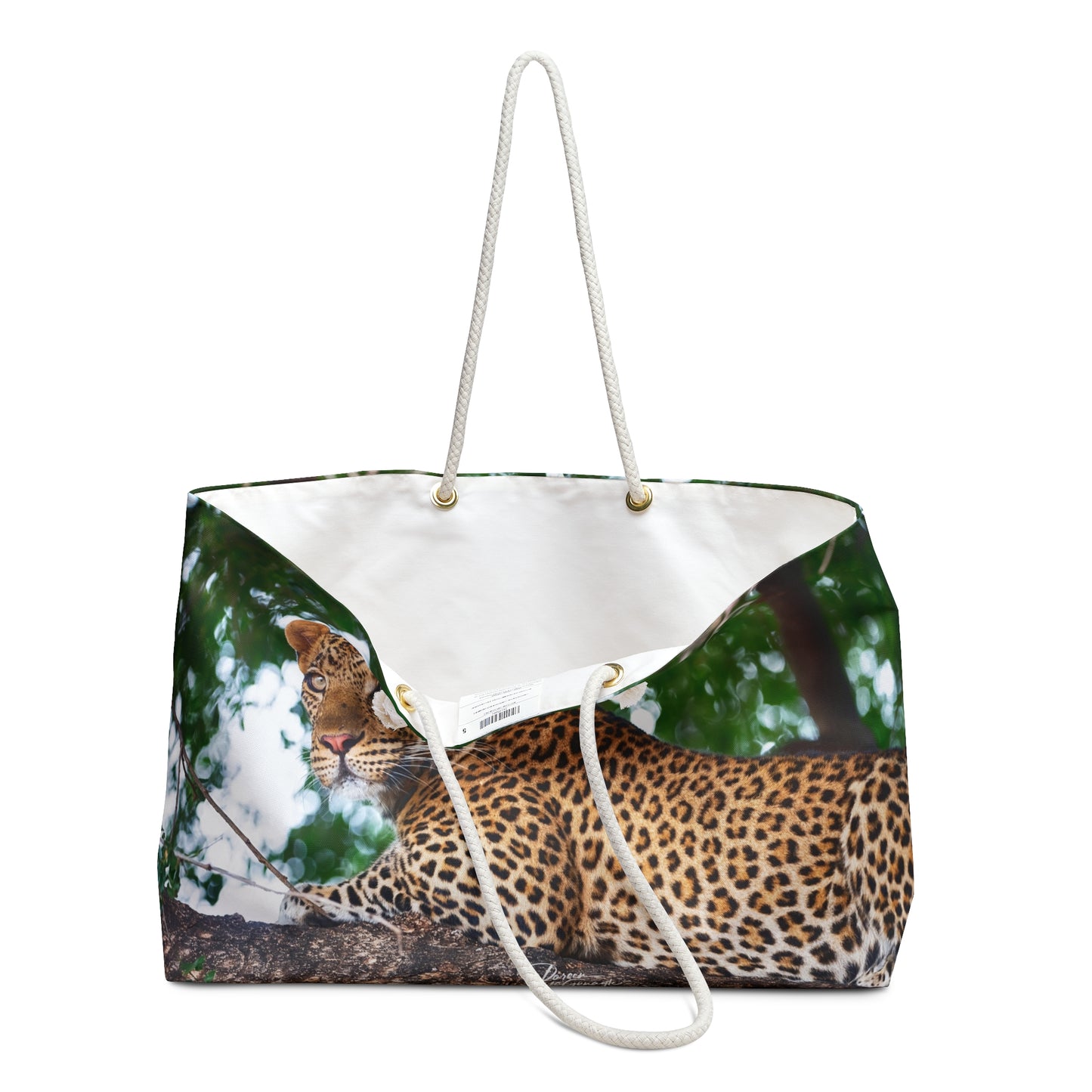 Weekender Tote Bag: Leopard in Tree by Enjoy Nature