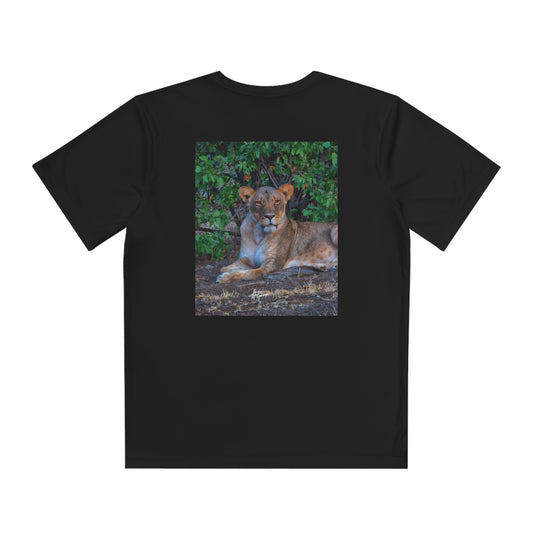 Youth Competitor Tee with Fine Art Image Dreaming About a Lioness by Enjoy Nature