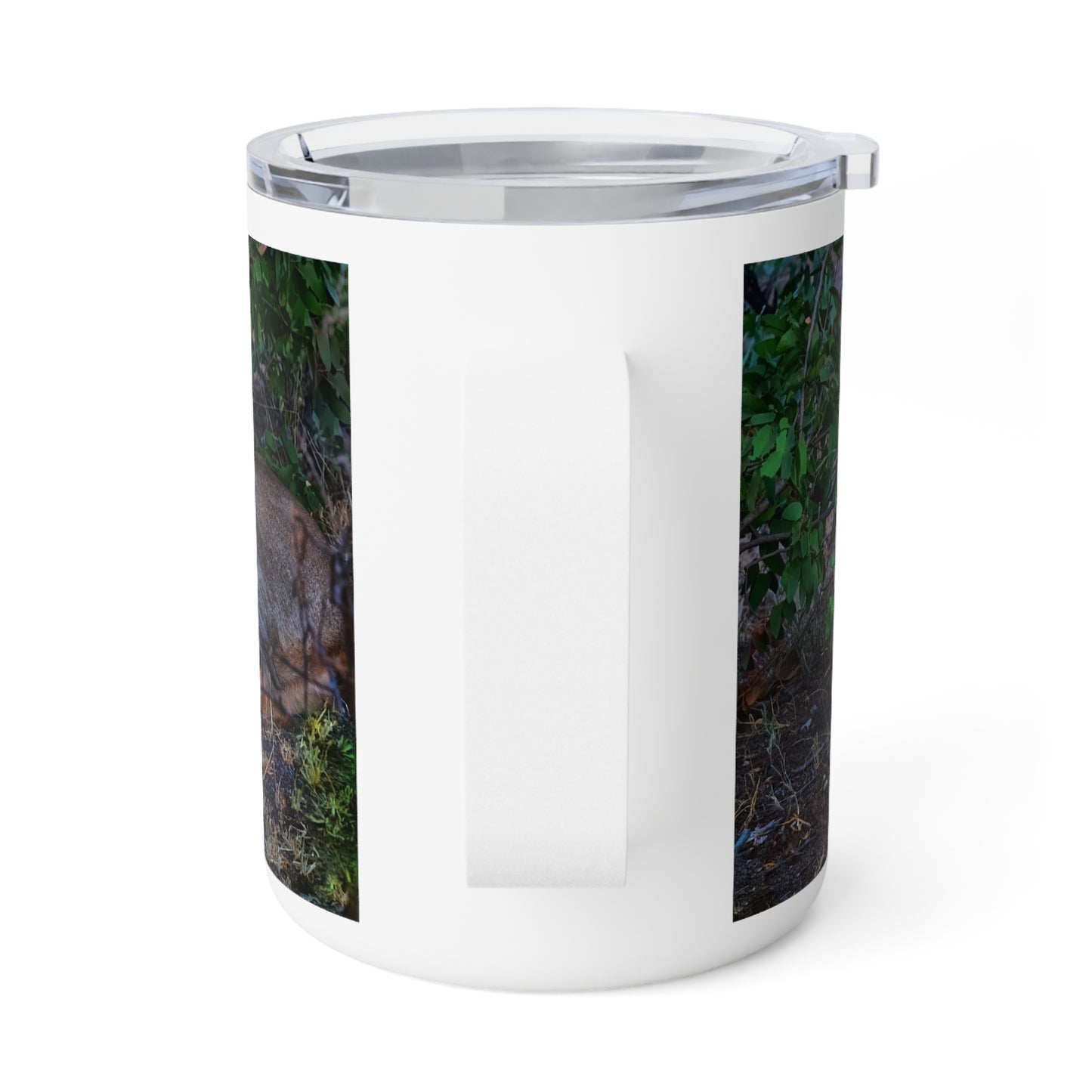 Enjoy Nature 10 oz Travel Tumbler with Dreaming About a Lioness Design