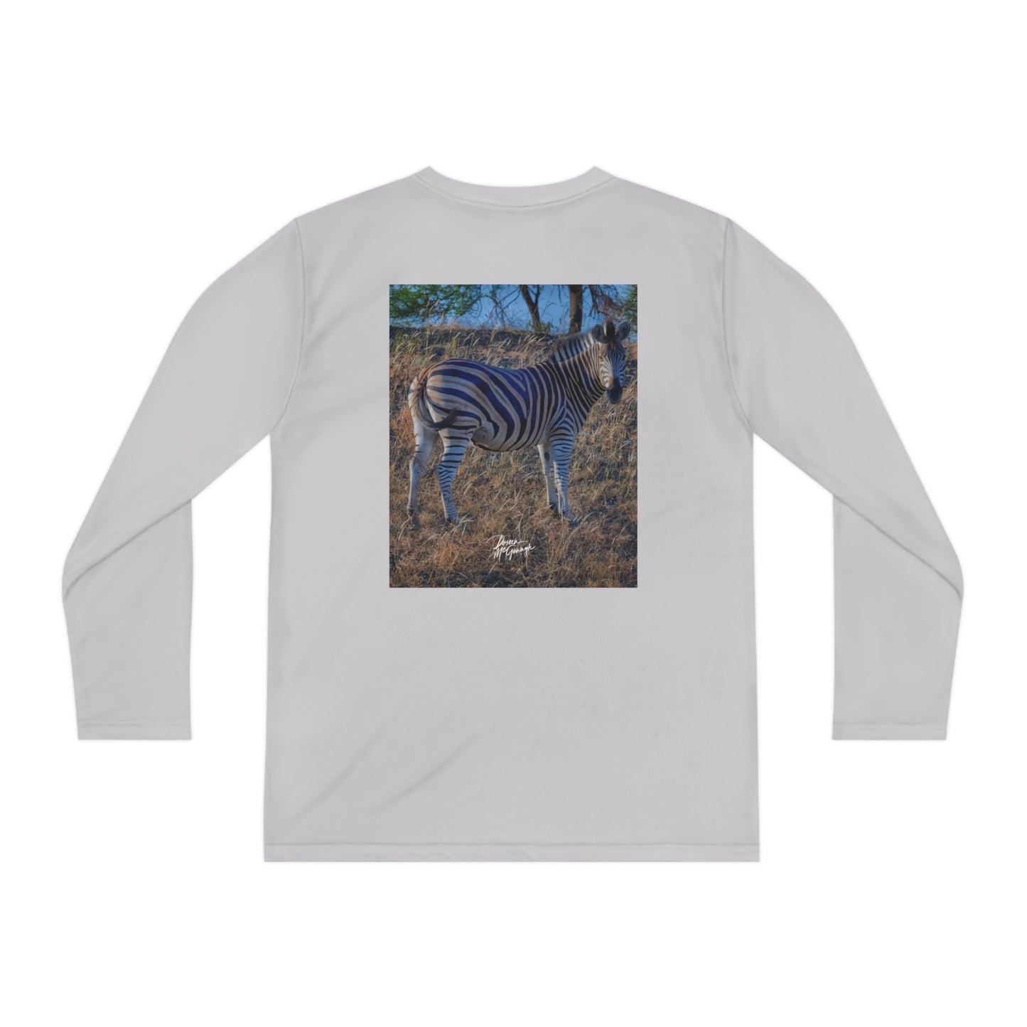 Youth Competitor Long Sleeve Tee with Baby Zebra by Enjoy Nature