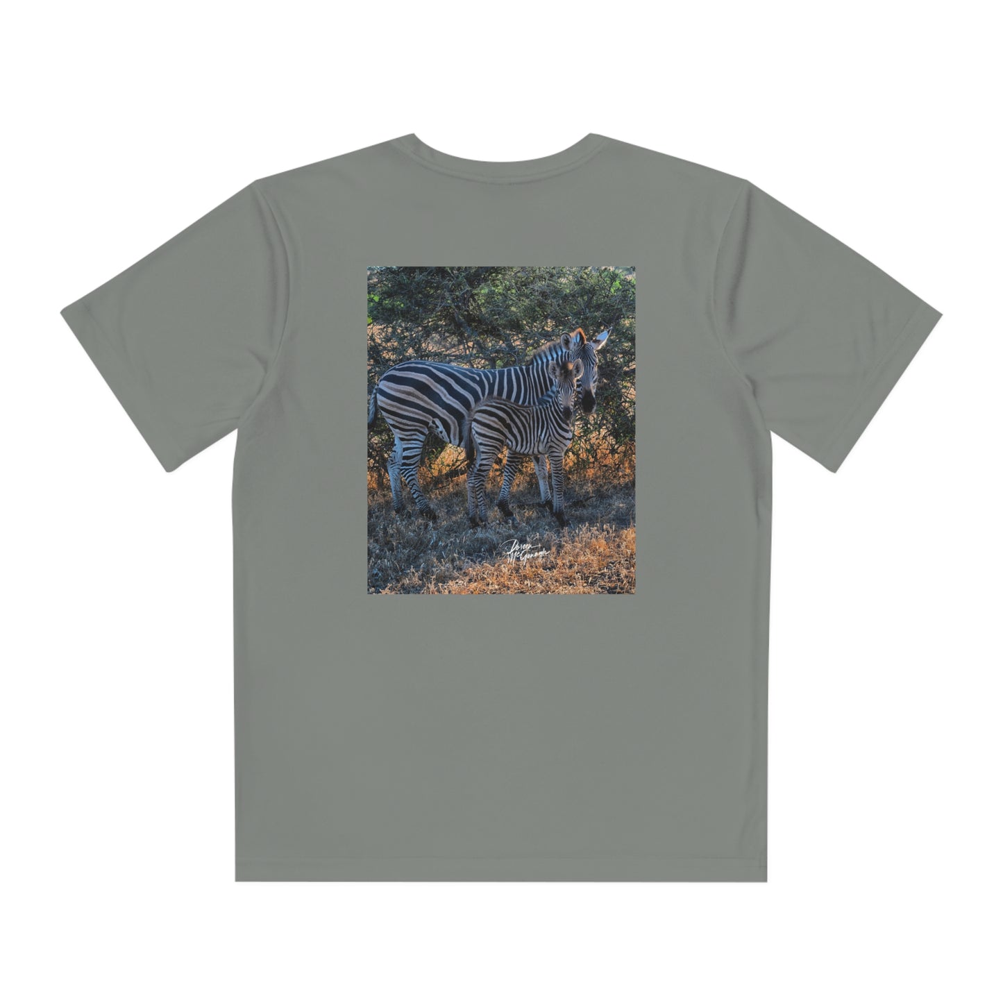 Youth Competitor Tee with Fine Art Image Zebra Stripes by Enjoy Nature