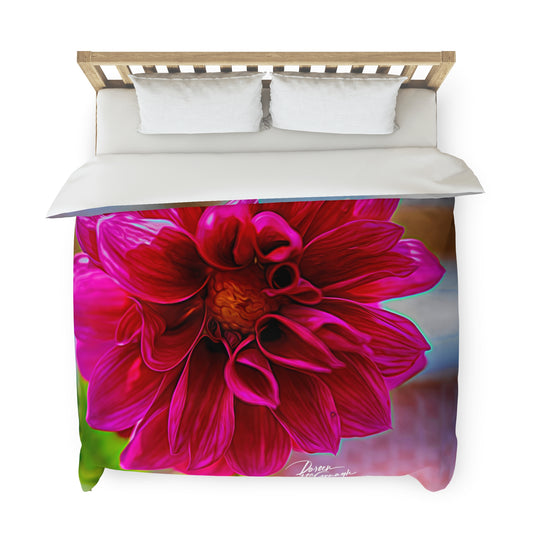 Enjoy Nature Dahlia Bloom Duvet Cover