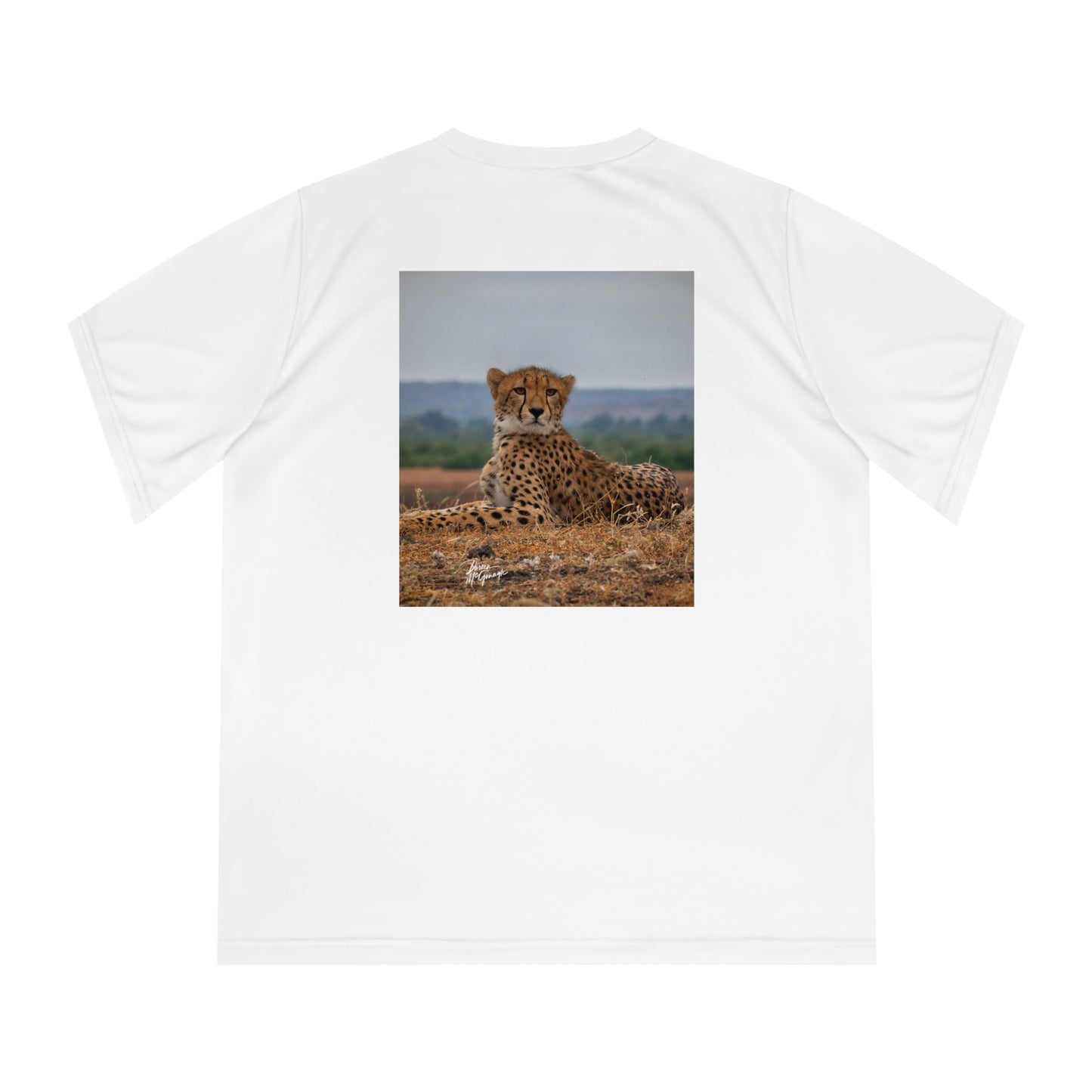 Women's Performance V-Neck T-Shirt - Cheetah Portrait by Enjoy Nature