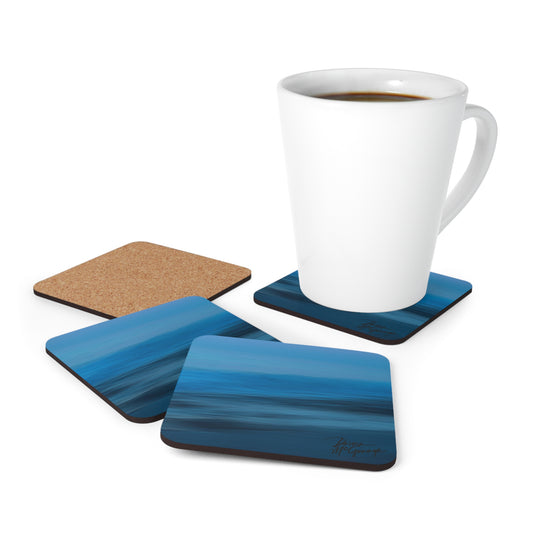 Blue Dawn,  Corkwood Coaster Set