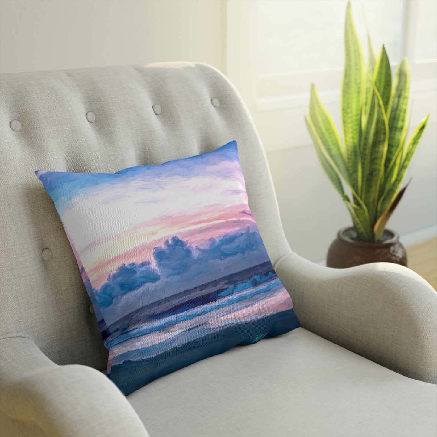 Artistic Accent Pillows, Cotton Candy Sunrise