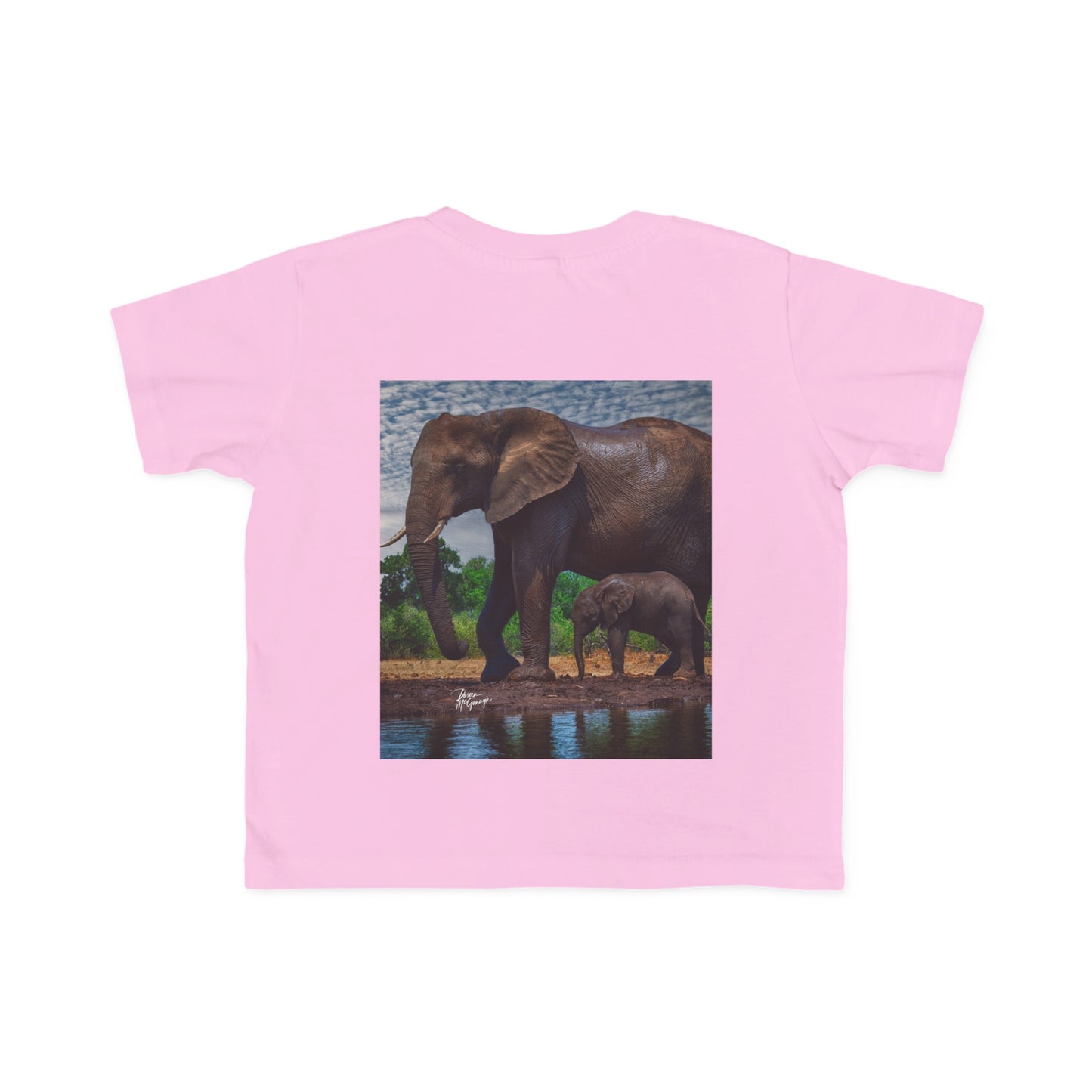 Enjoy Nature Toddler Tee - Elephant Baby with Mom