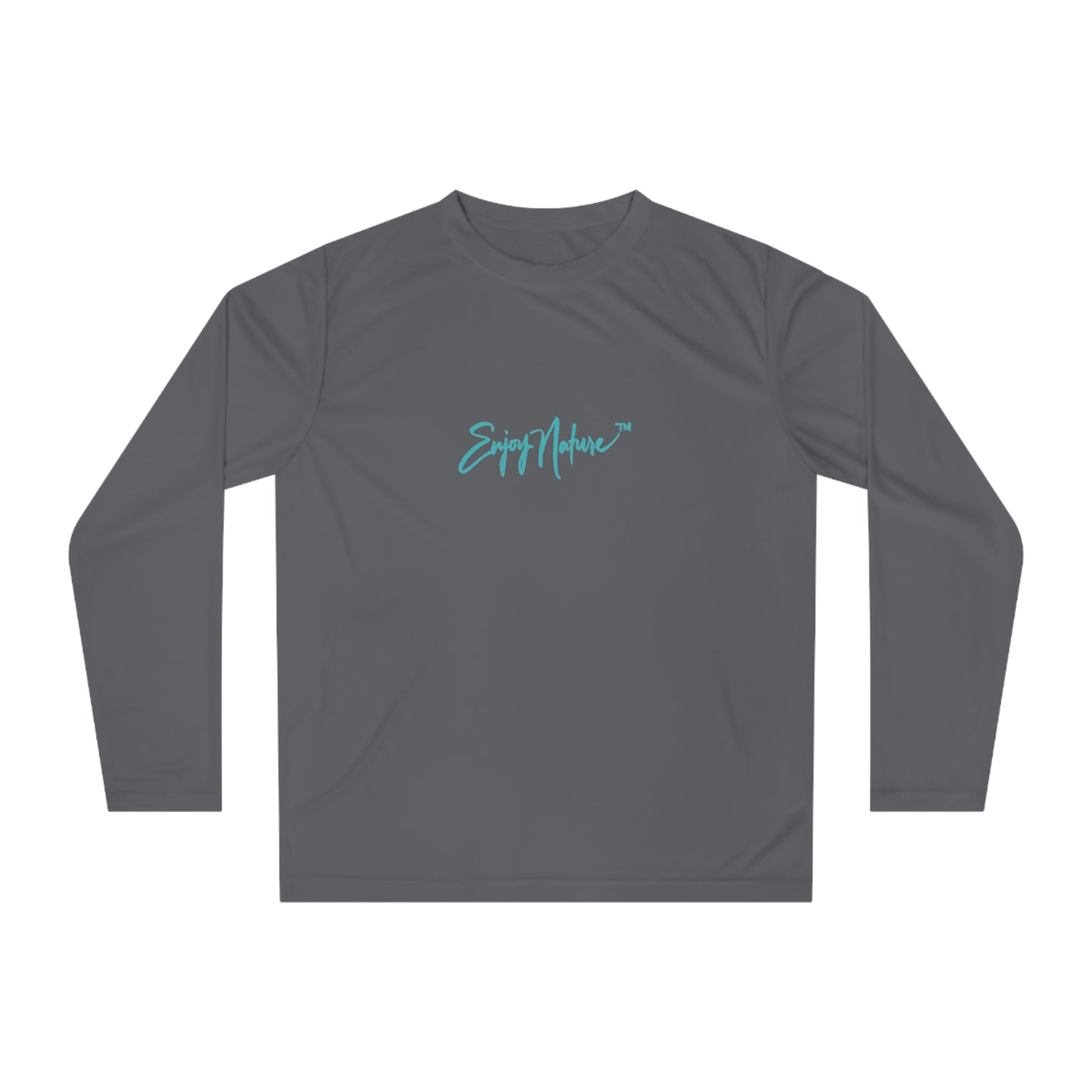 Unisex Long Sleeve Performance Tee - "Elephant Baby with Mom's Gentle Touch" by Enjoy Nature