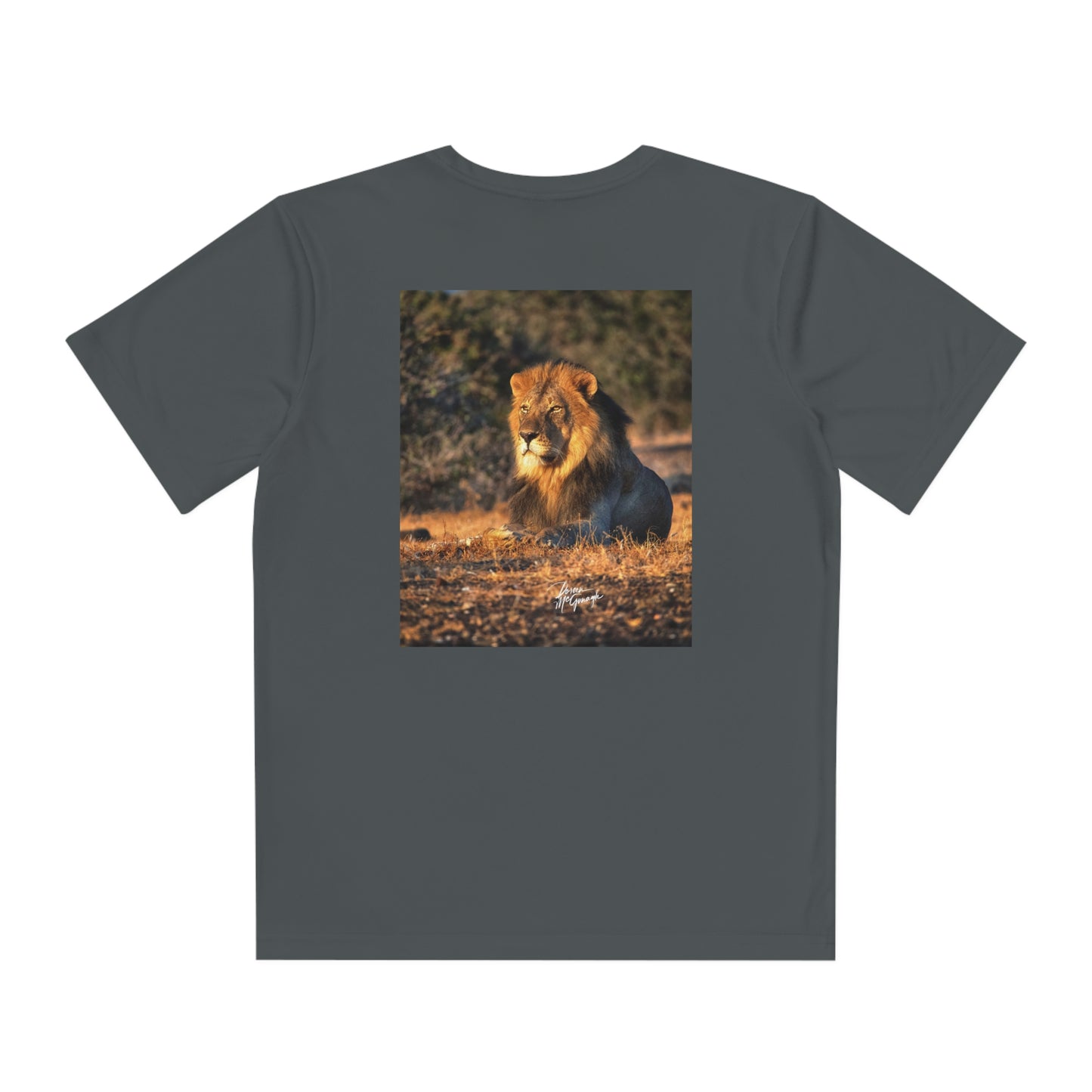 Youth Competitor Tee with Fine Art Image Lion King of Jungle by Enjoy Nature