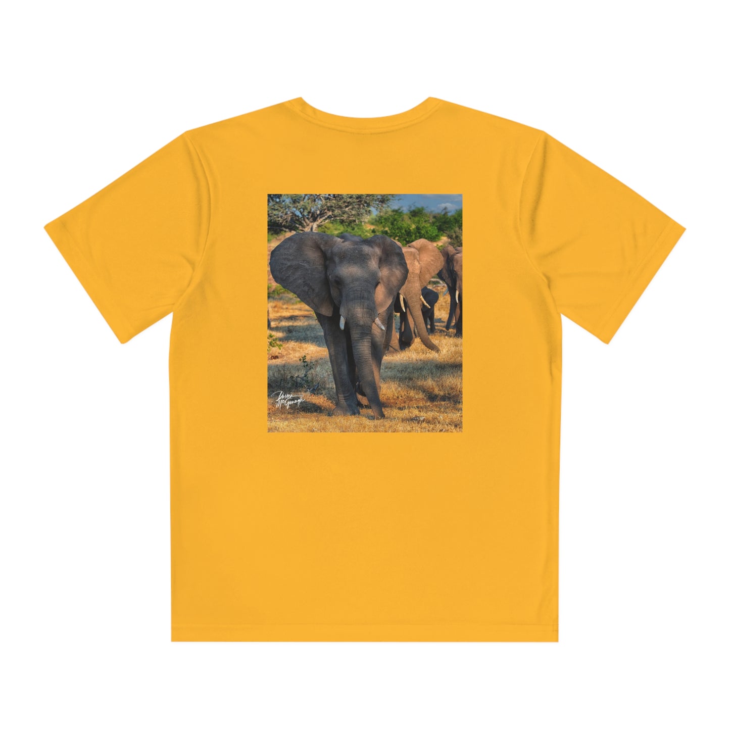 Youth Competitor Tee with Fine Art Image Elephant Family by Enjoy Nature