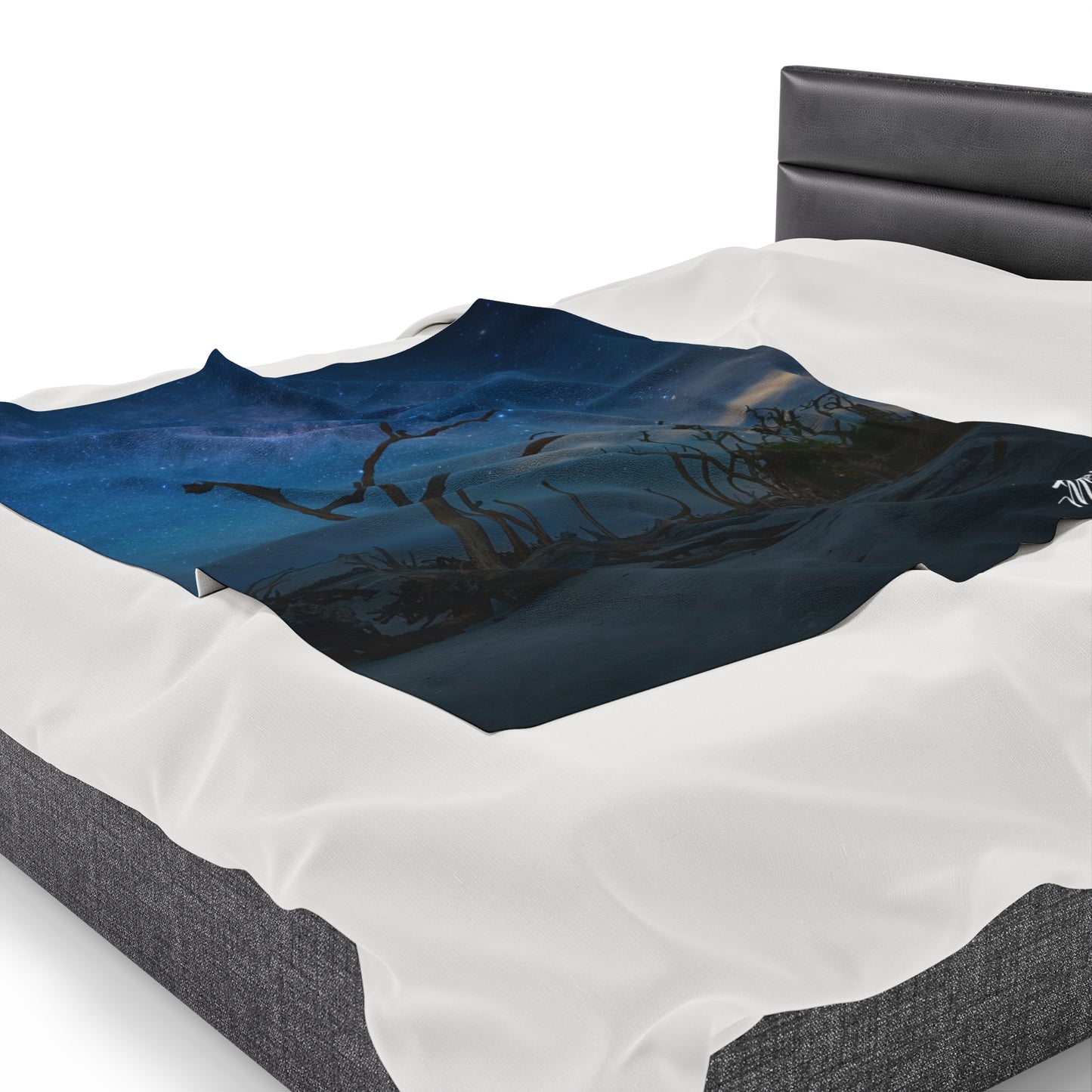 Velveteen Plush Blanket with Milky Way Midnight by Enjoy Nature