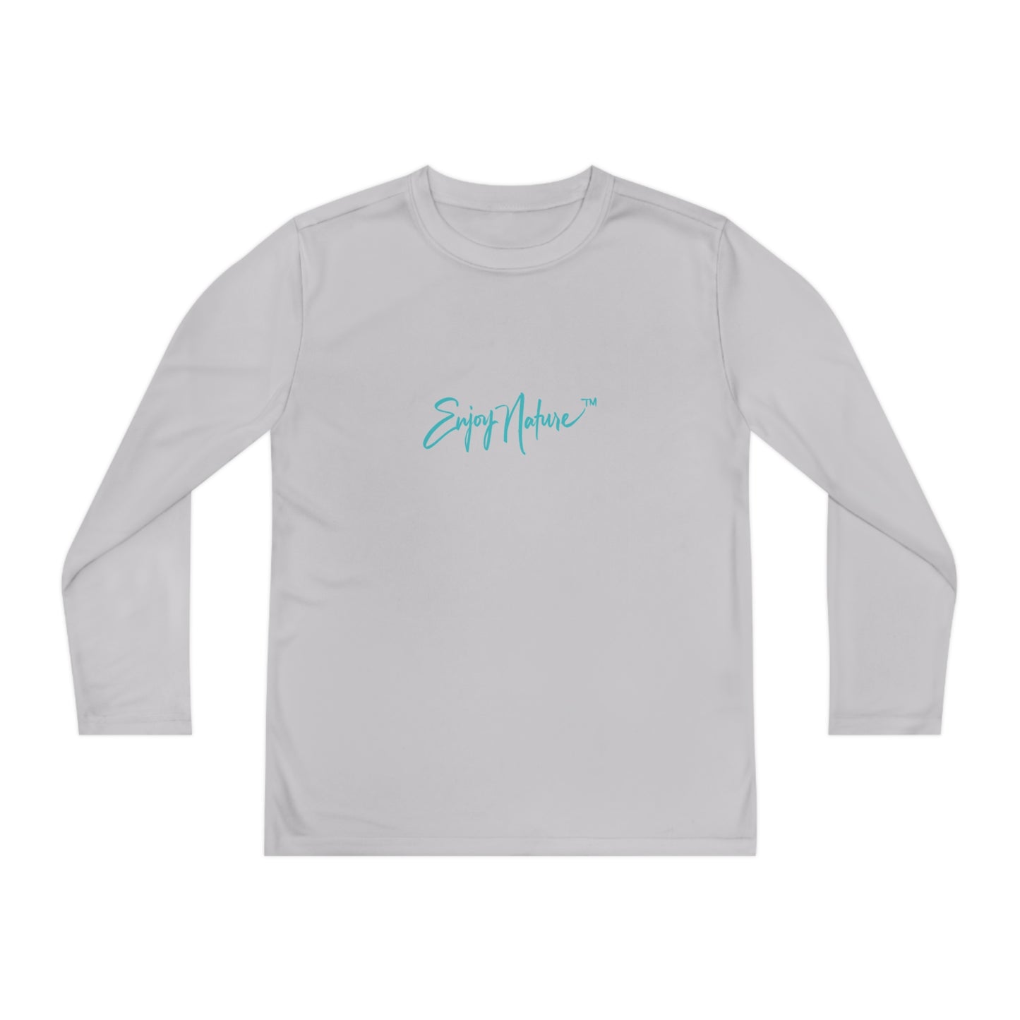 Youth Competitor Long Sleeve Tee with Elephant Baby with Mom at Watering Hole by Enjoy Nature