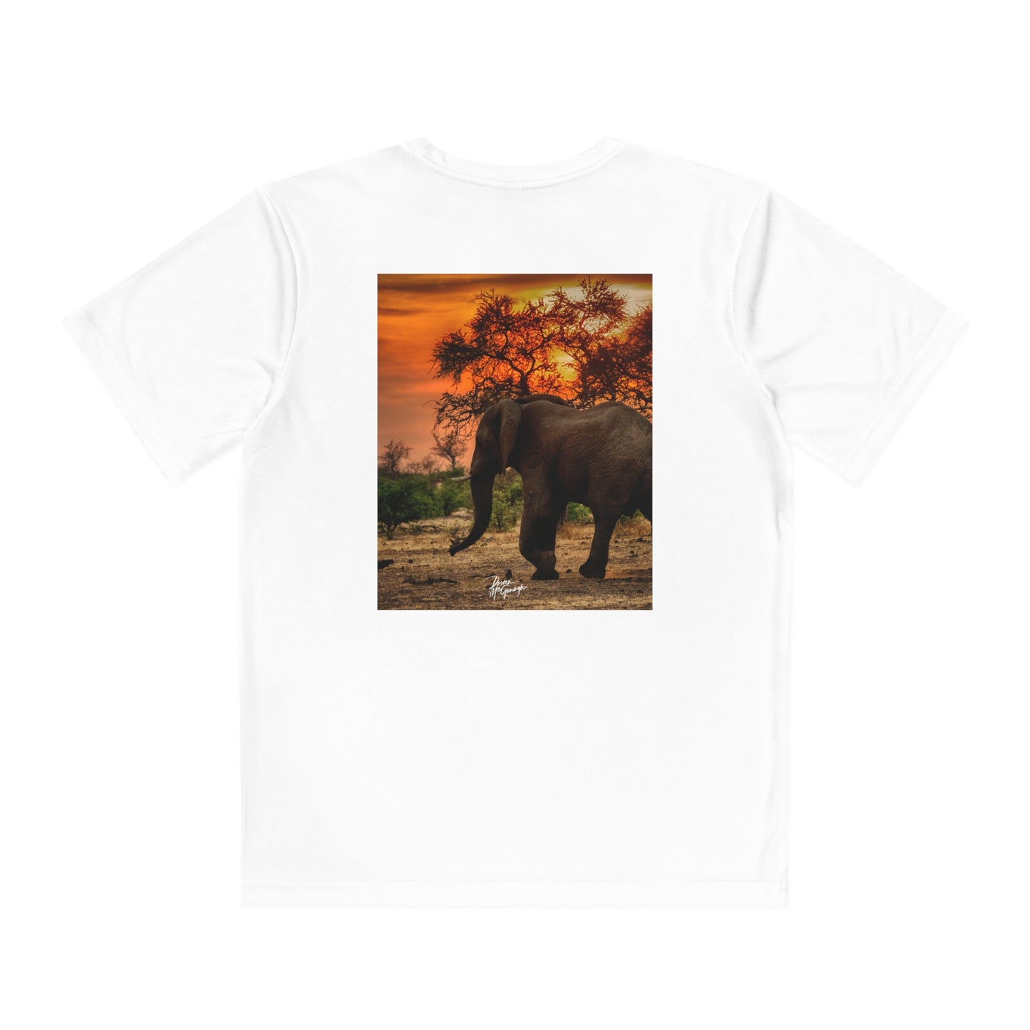 Youth Competitor Tee with Fine Art Image Spirited Elephant at Sunset by Enjoy Nature