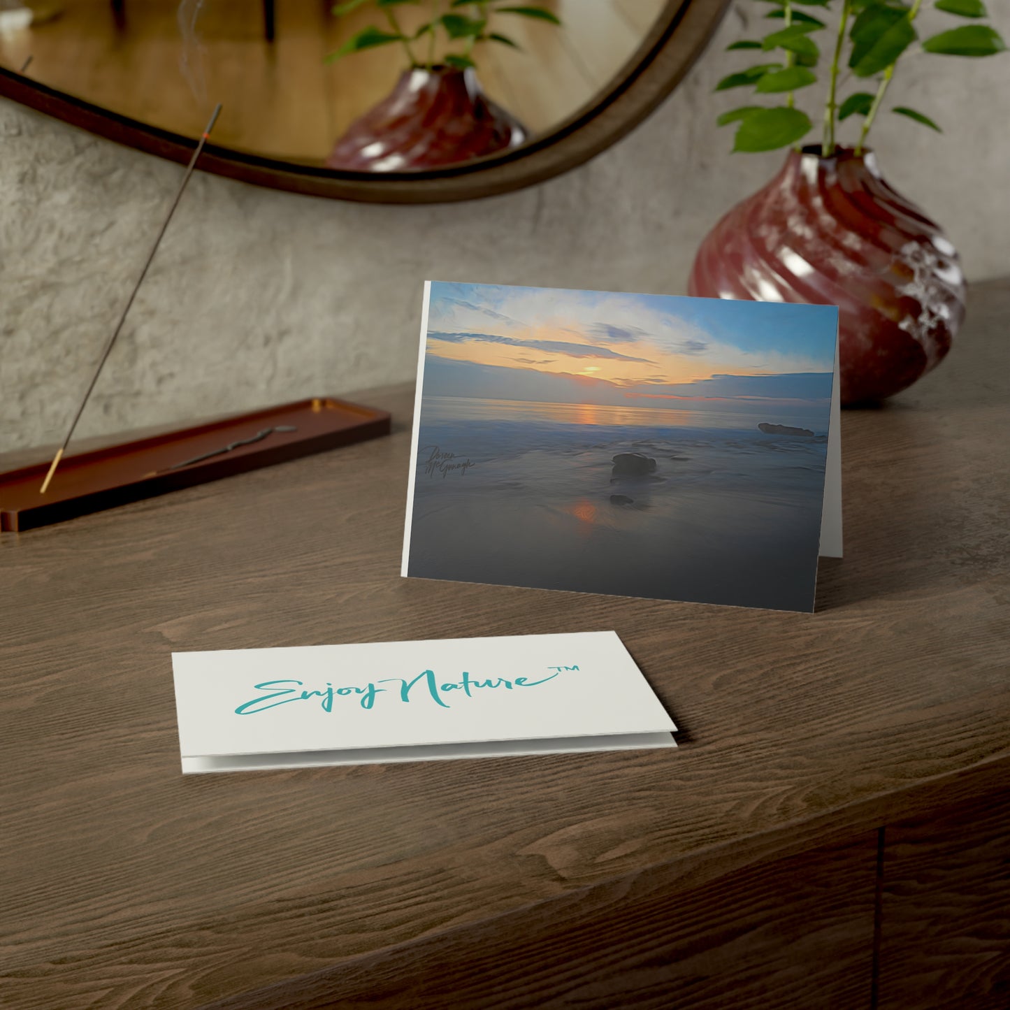 Photo note cards Oceanic Dawn, boxed note cards