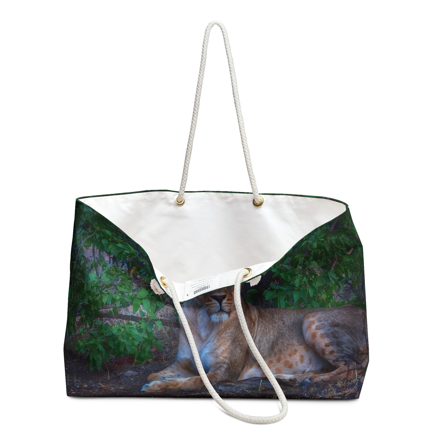 Weekender Tote Bag: Dreaming About a Lioness by Enjoy Nature