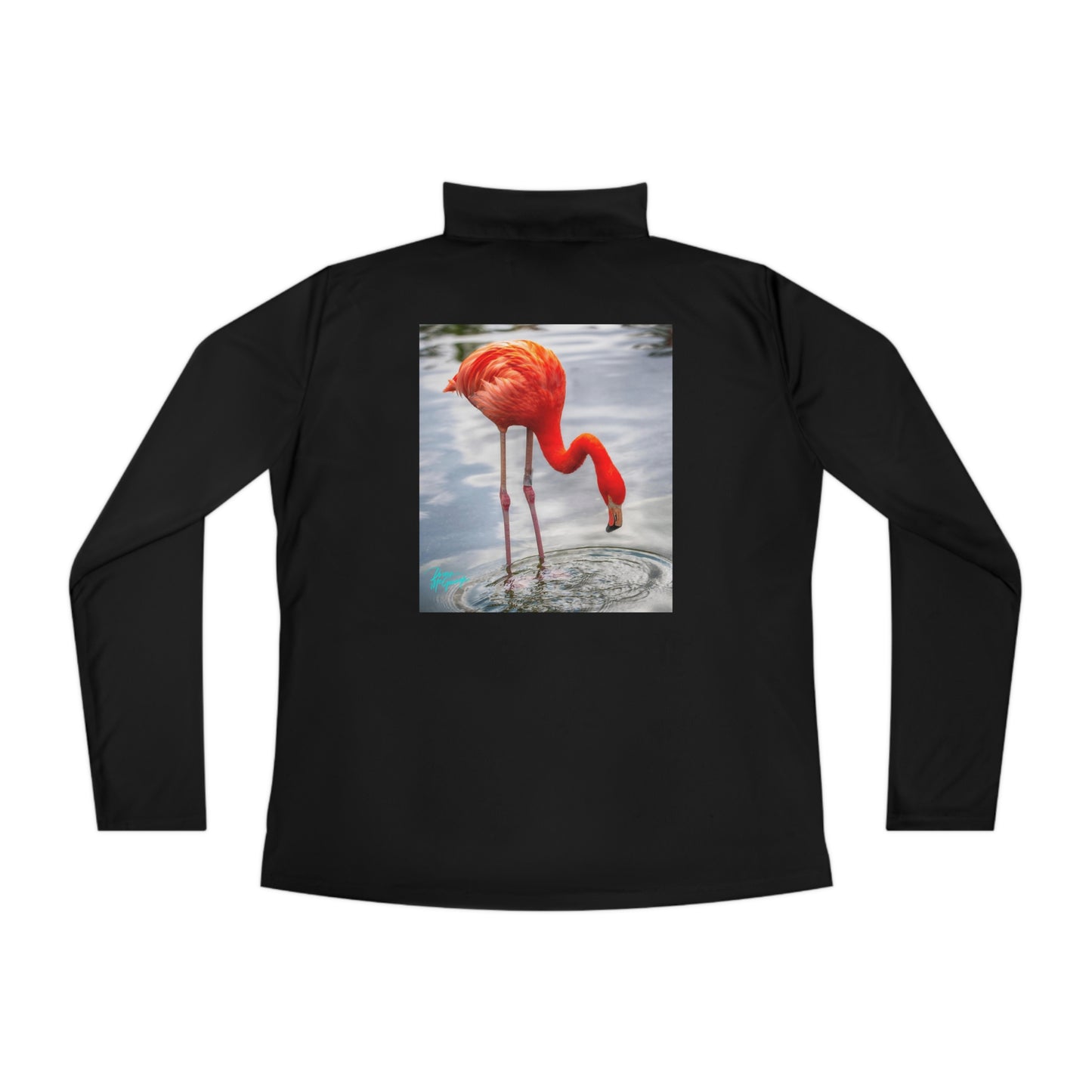 Stay Cozy in Style with Women's Flamingo Long Sleeve Quarter Zip Pullover - A Wardrobe Essential