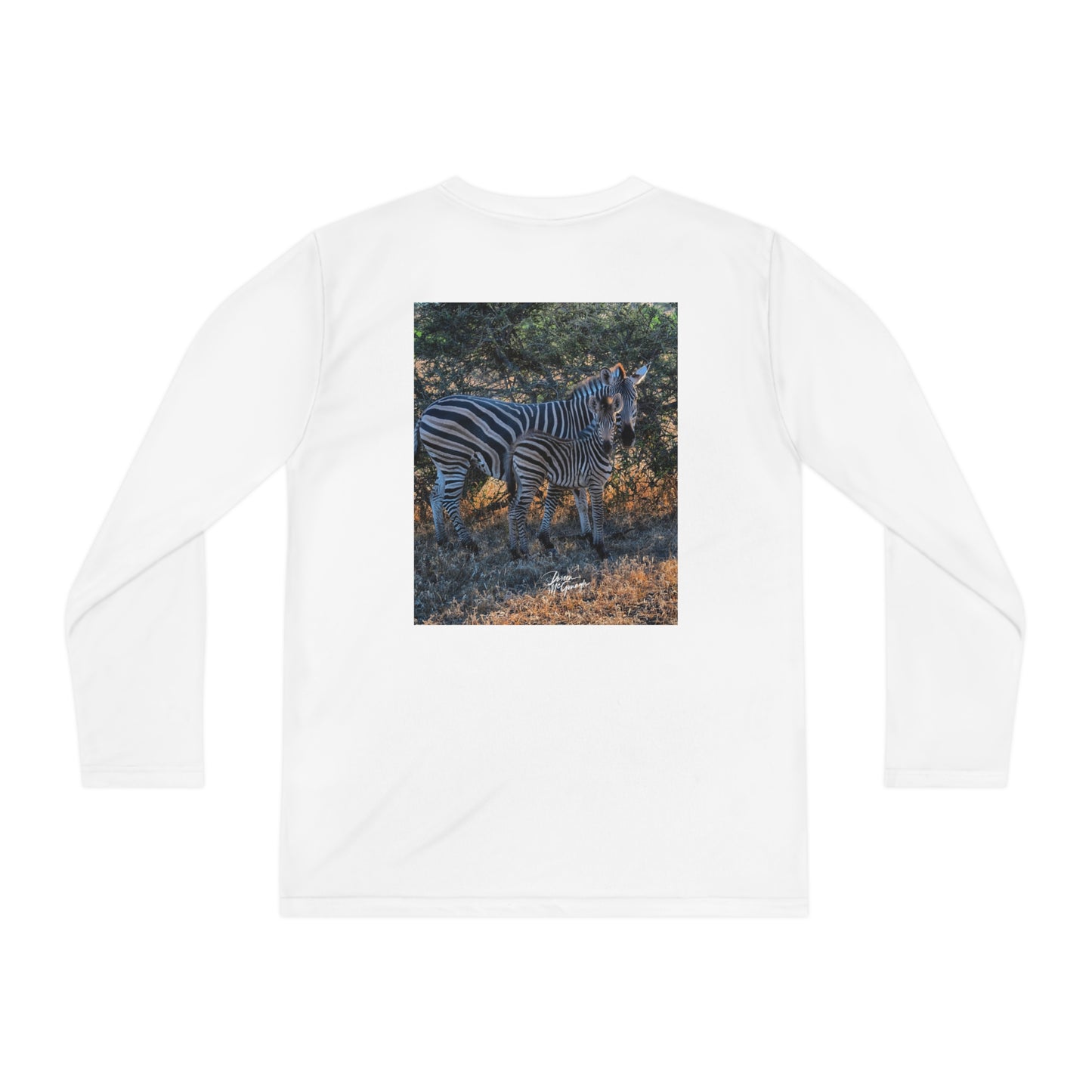 Youth Competitor Long Sleeve Tee with Zebra Stripes by Enjoy Nature