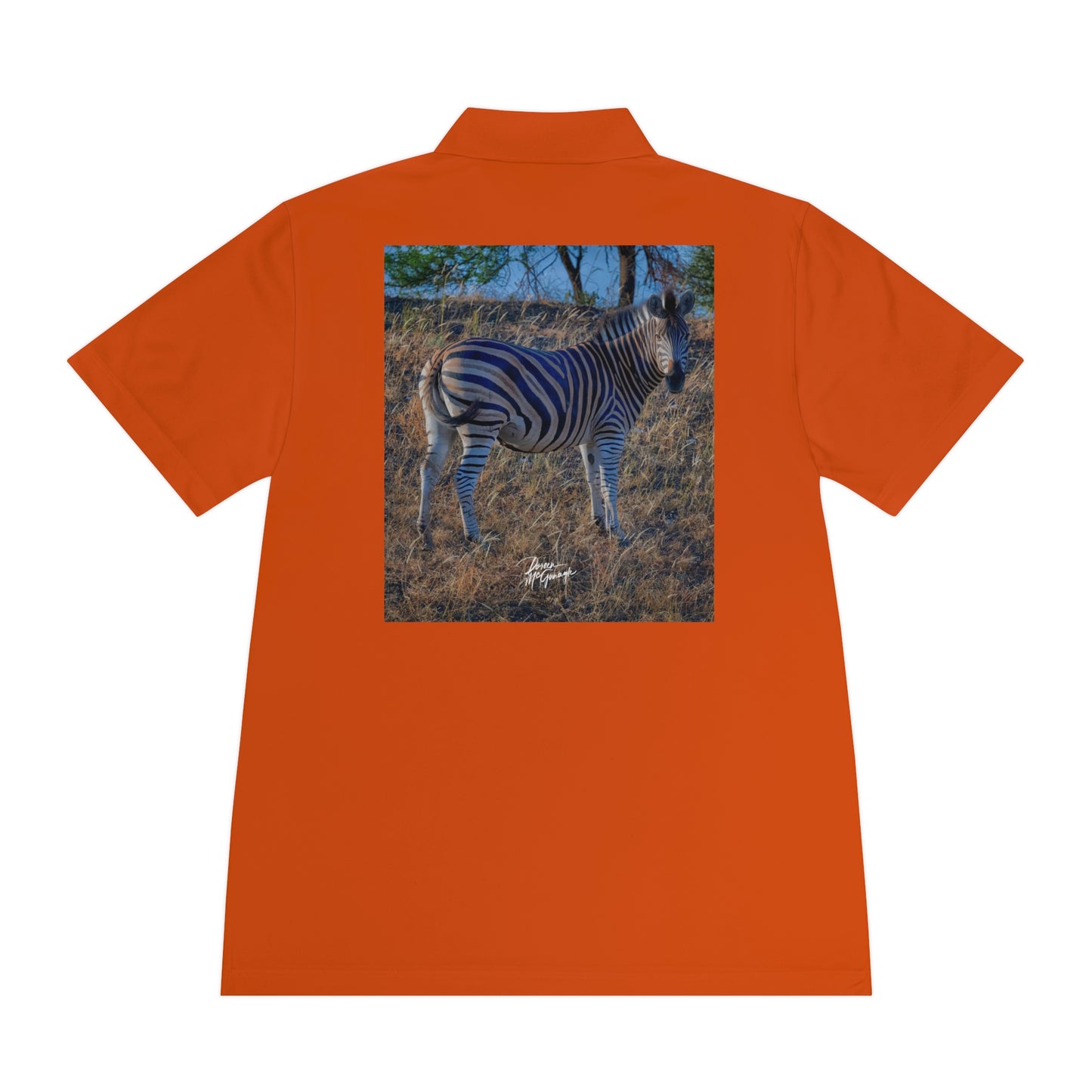 Men's Performance Polo Shirt - Baby Zebra by Enjoy Nature