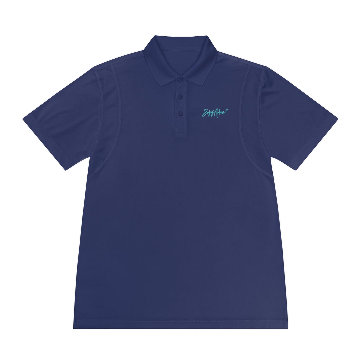 Men's Performance Polo Shirt - Spirited Elephant Herd by Enjoy Nature