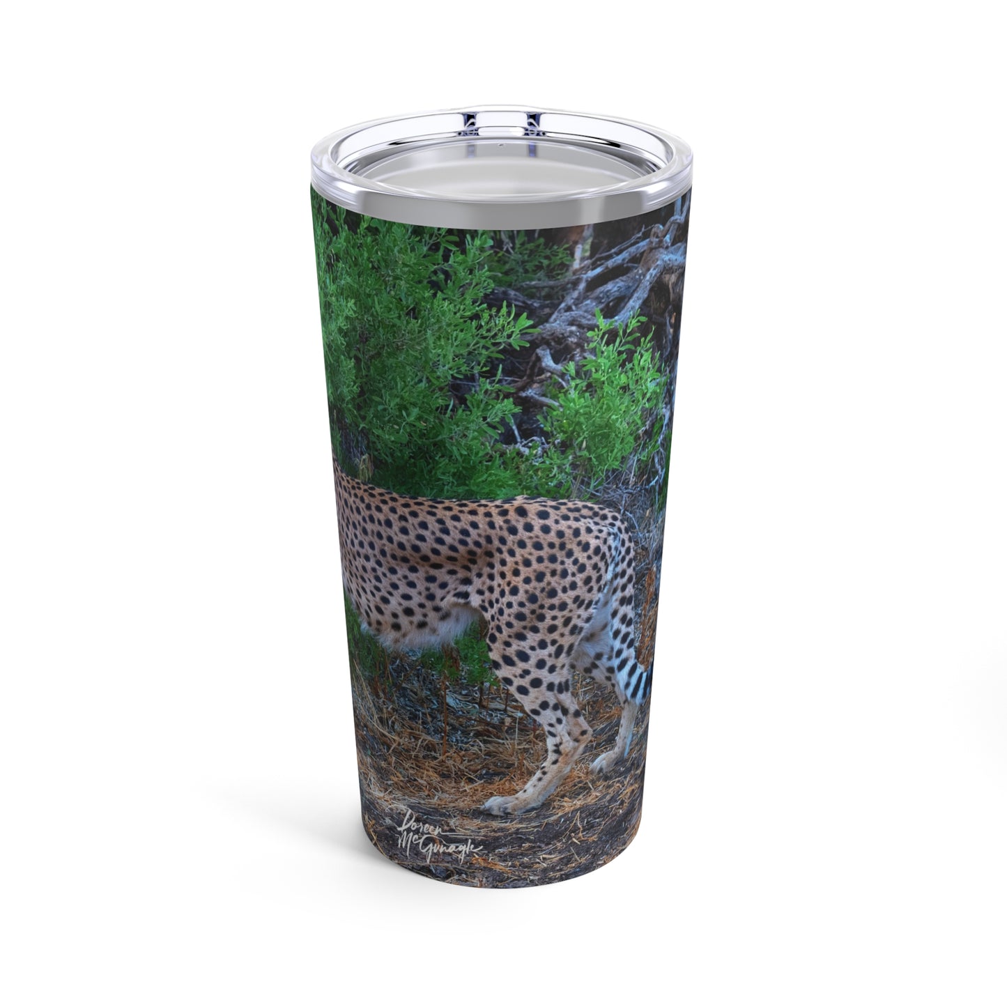 Enjoy Nature Cheetah Stand 20 oz Travel Tumbler