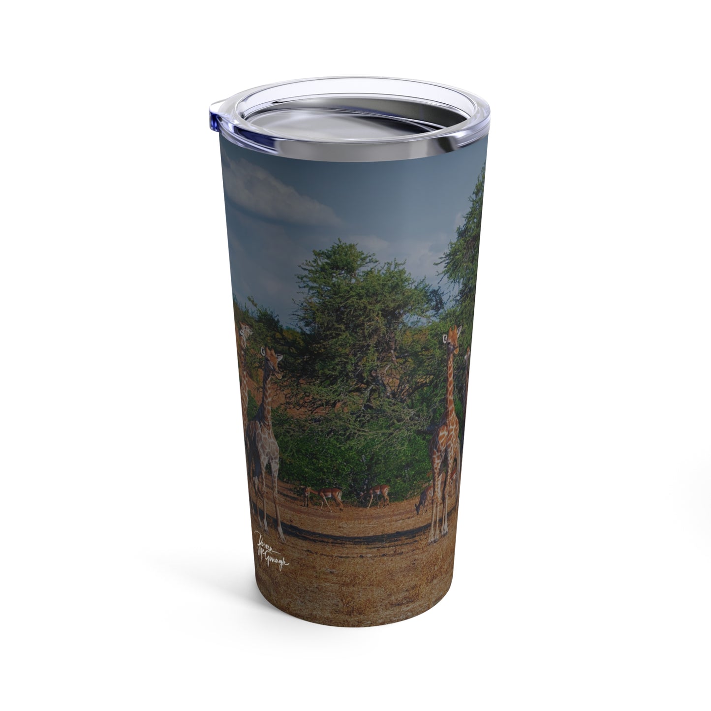 Enjoy Nature Giraffe Family 20 oz Travel Tumbler