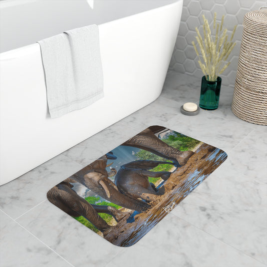 Baby Elephant Walk Memory Foam Bath Mat from Enjoy Nature