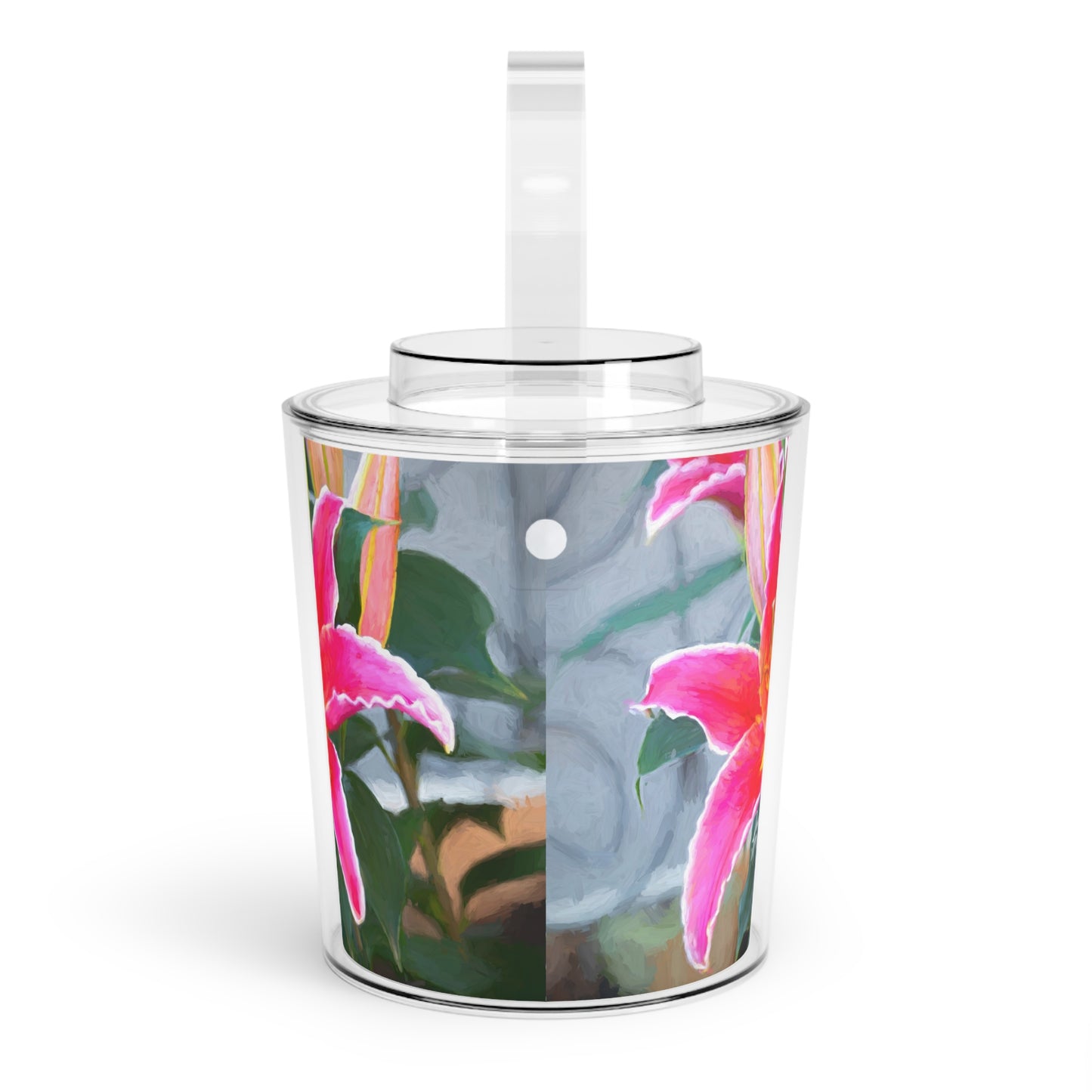 Enjoy Nature Pink Lily Insulated Ice Bucket