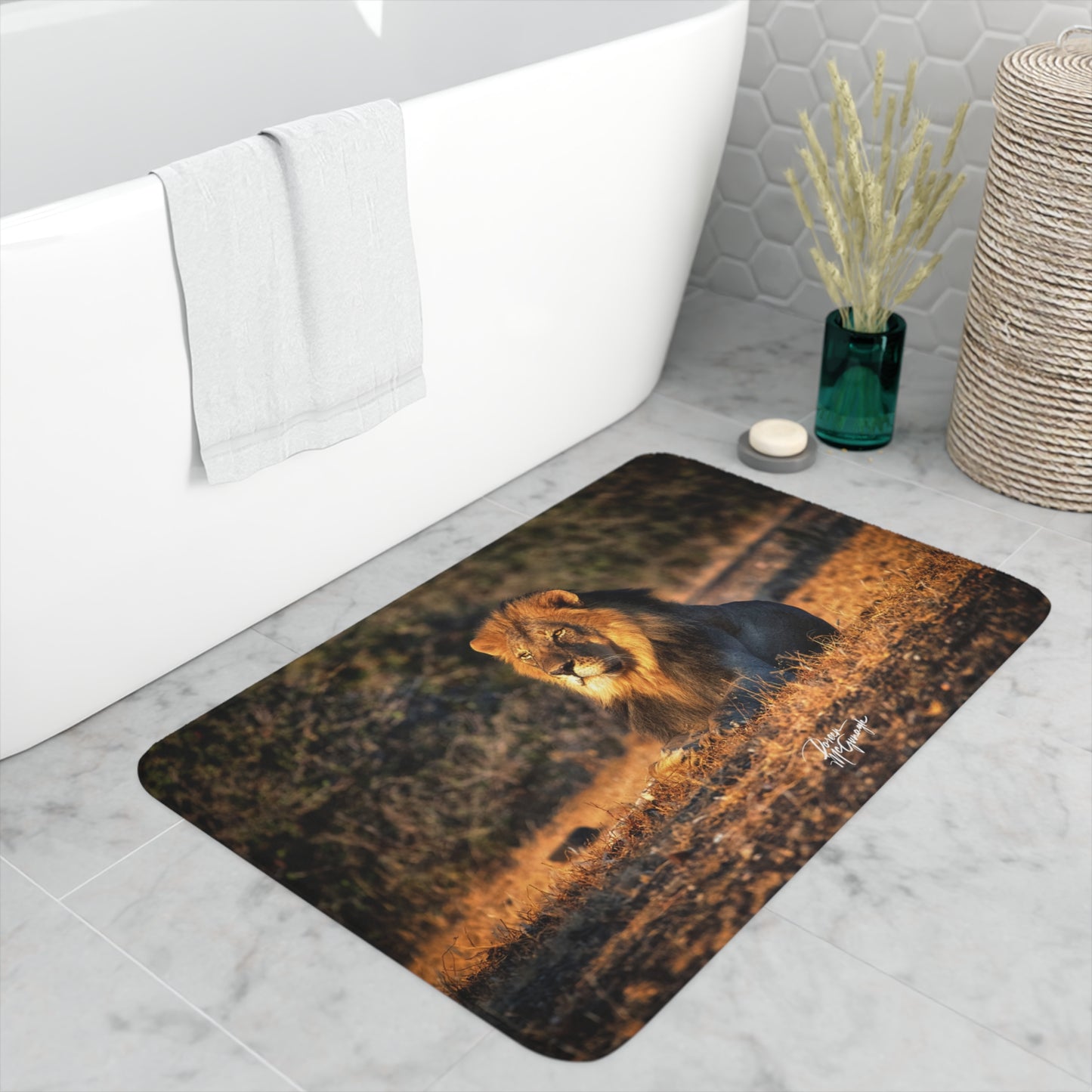 Lion King of Jungle Memory Foam Bath Mat from Enjoy Nature