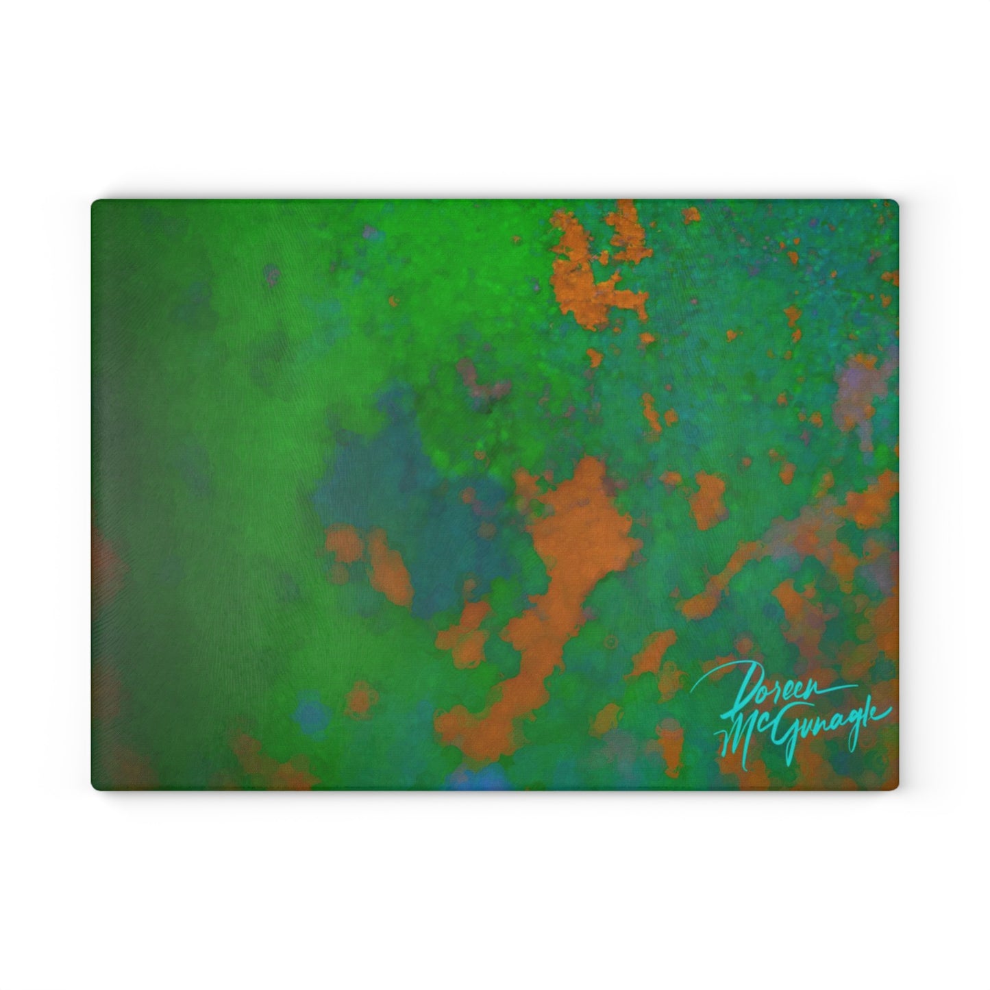 Artistic Imagination Abstract Glass Cutting Board with Nature-Inspired Design