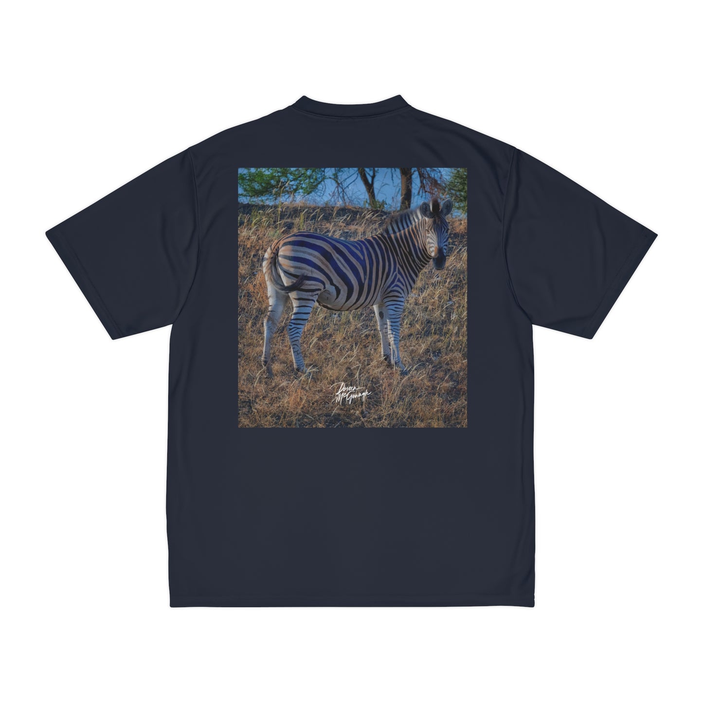 Men's Performance T-Shirt with Fine Art Image of Baby Zebra by Enjoy Nature