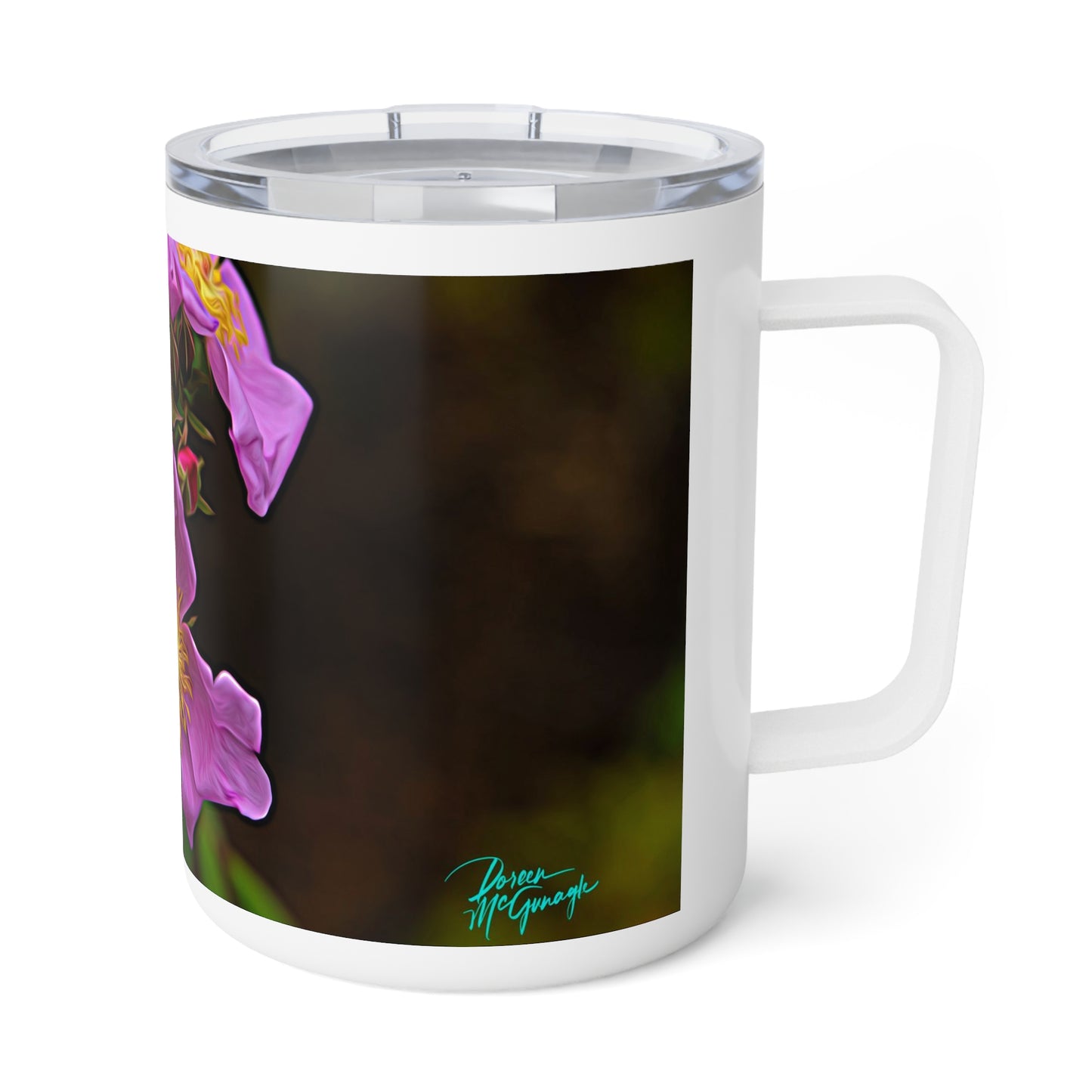 Enchanted Elegance Wild Flowers Eco friendly, 10 oz Insulated travel Mug