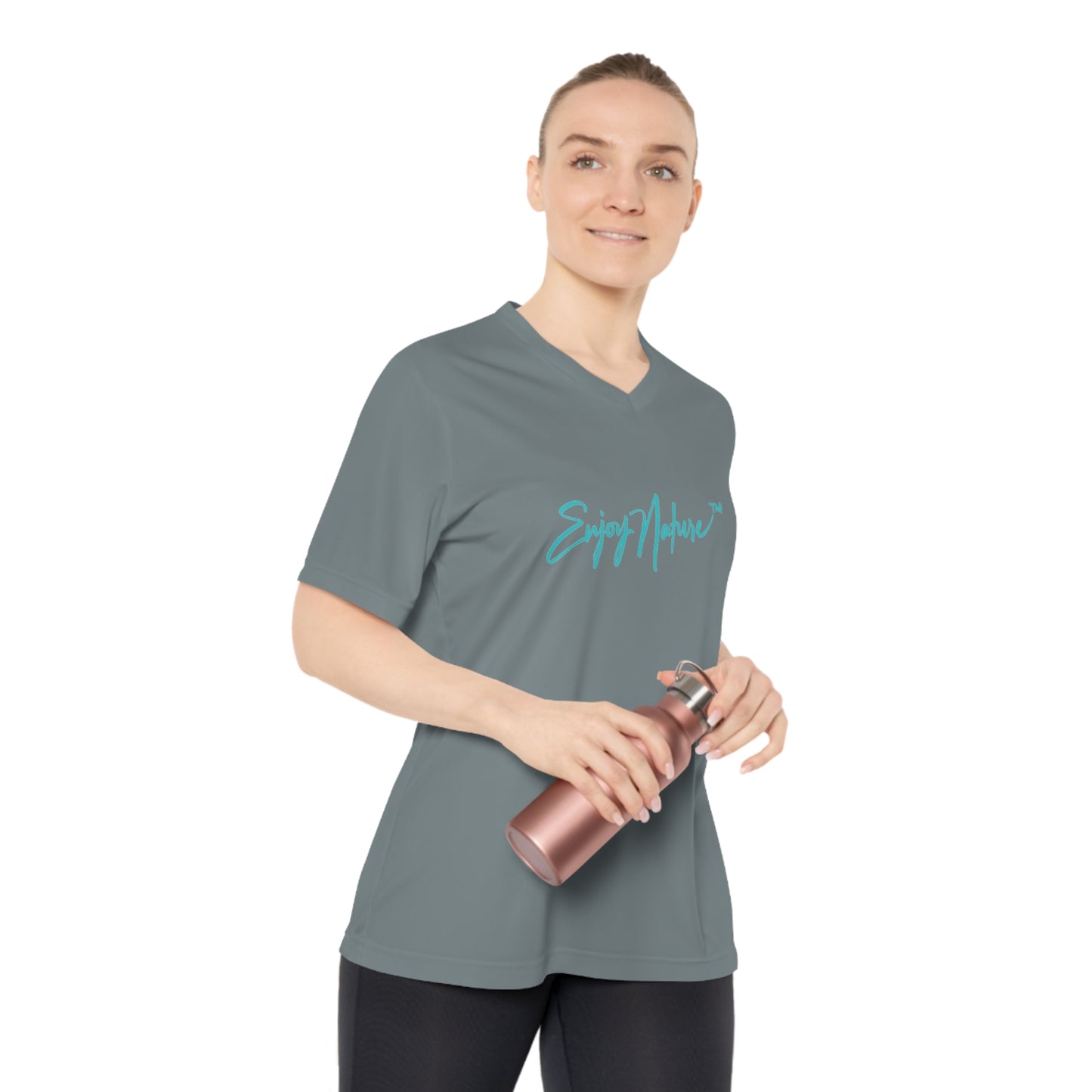 Monochromatic Serenity Women's Performance V-Neck T-Shirt