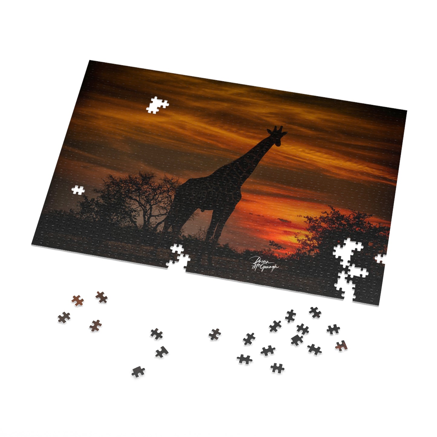 Forest Giraffe at Sunset Jigsaw Puzzle by Enjoy Nature