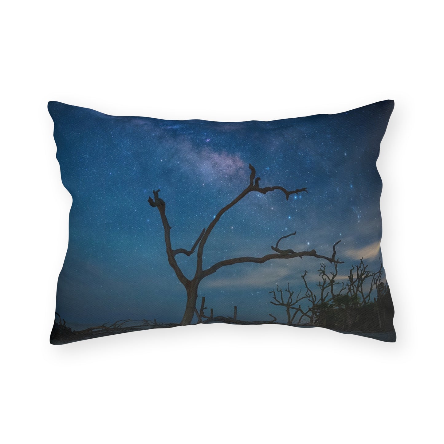 Enjoy Nature Outdoor Pillow with Milky Way Midnight – Artistic, Comfy, and Durable Decorative Accent