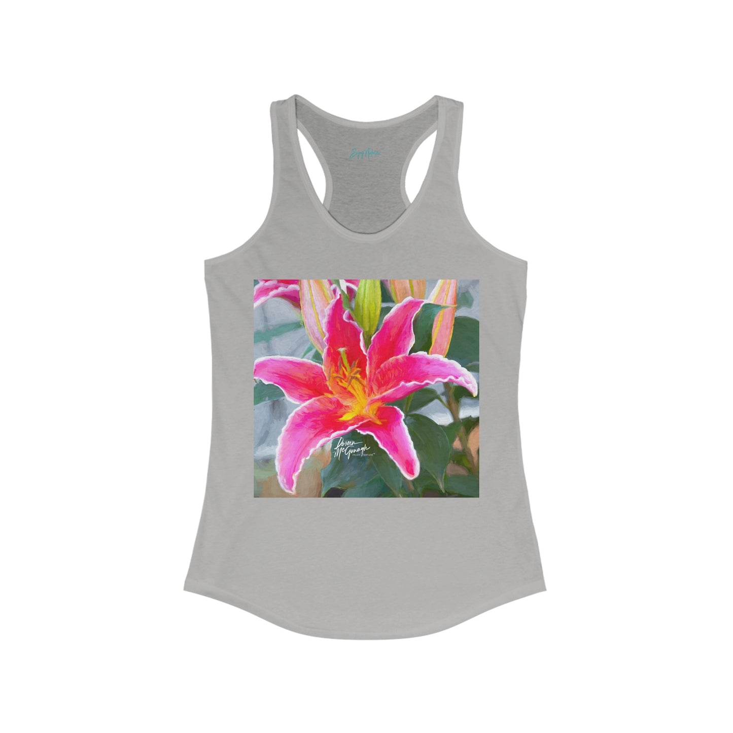 Women's Racerback Summer Tops with Pink Lily Fine Art Image by Enjoy Nature