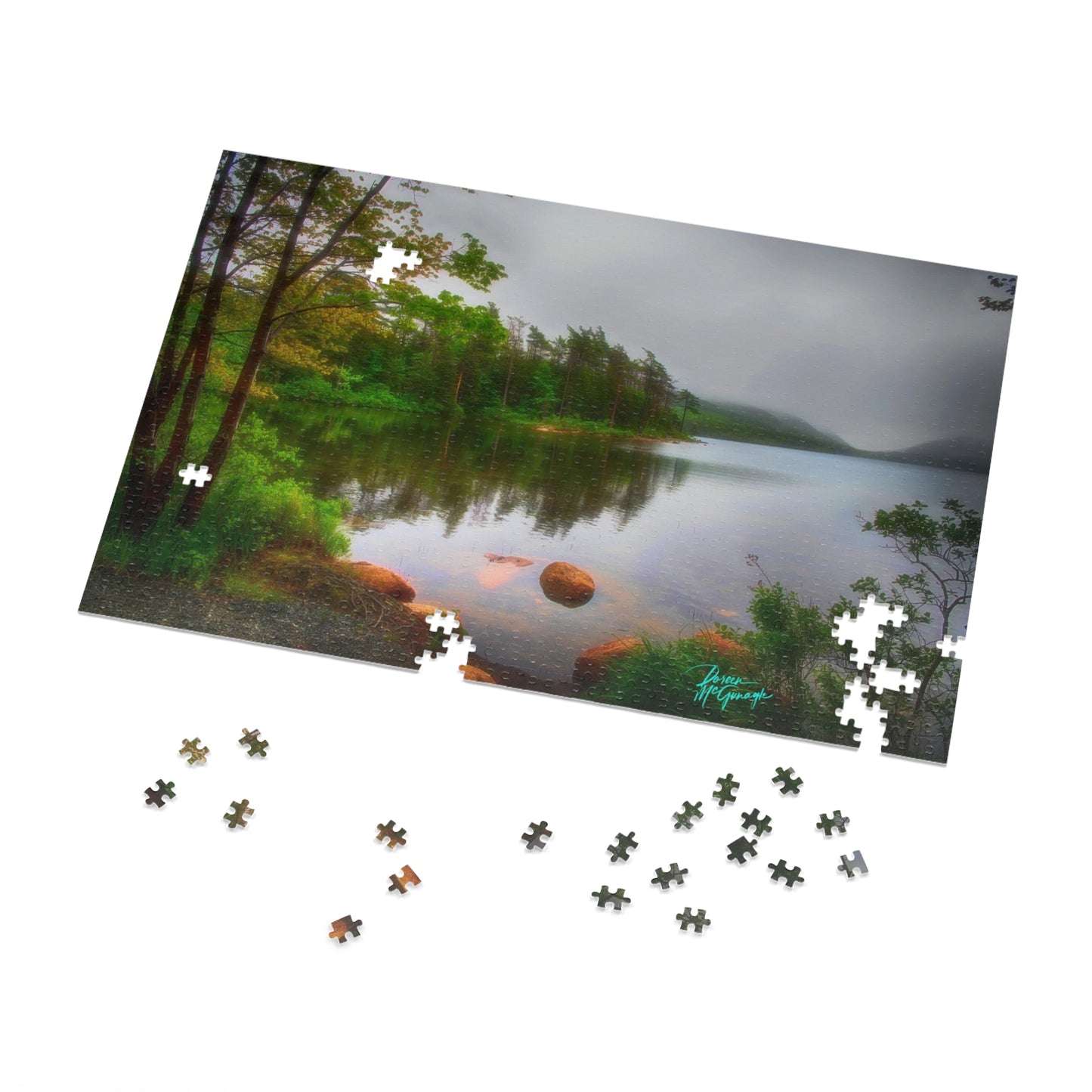 Nature Puzzles, Rain on the Lake, Inspired by nature