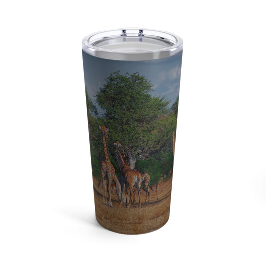 Enjoy Nature Giraffe Family 20 oz Travel Tumbler