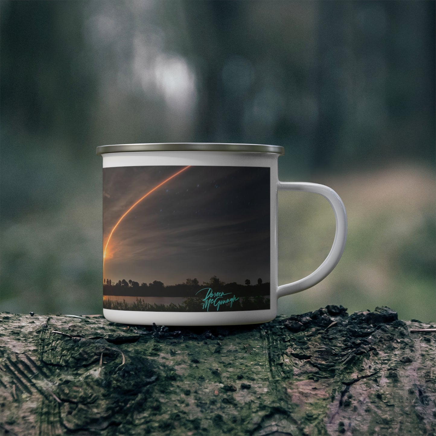 Enamel Camping Mug, Falcon Shuttle Launch