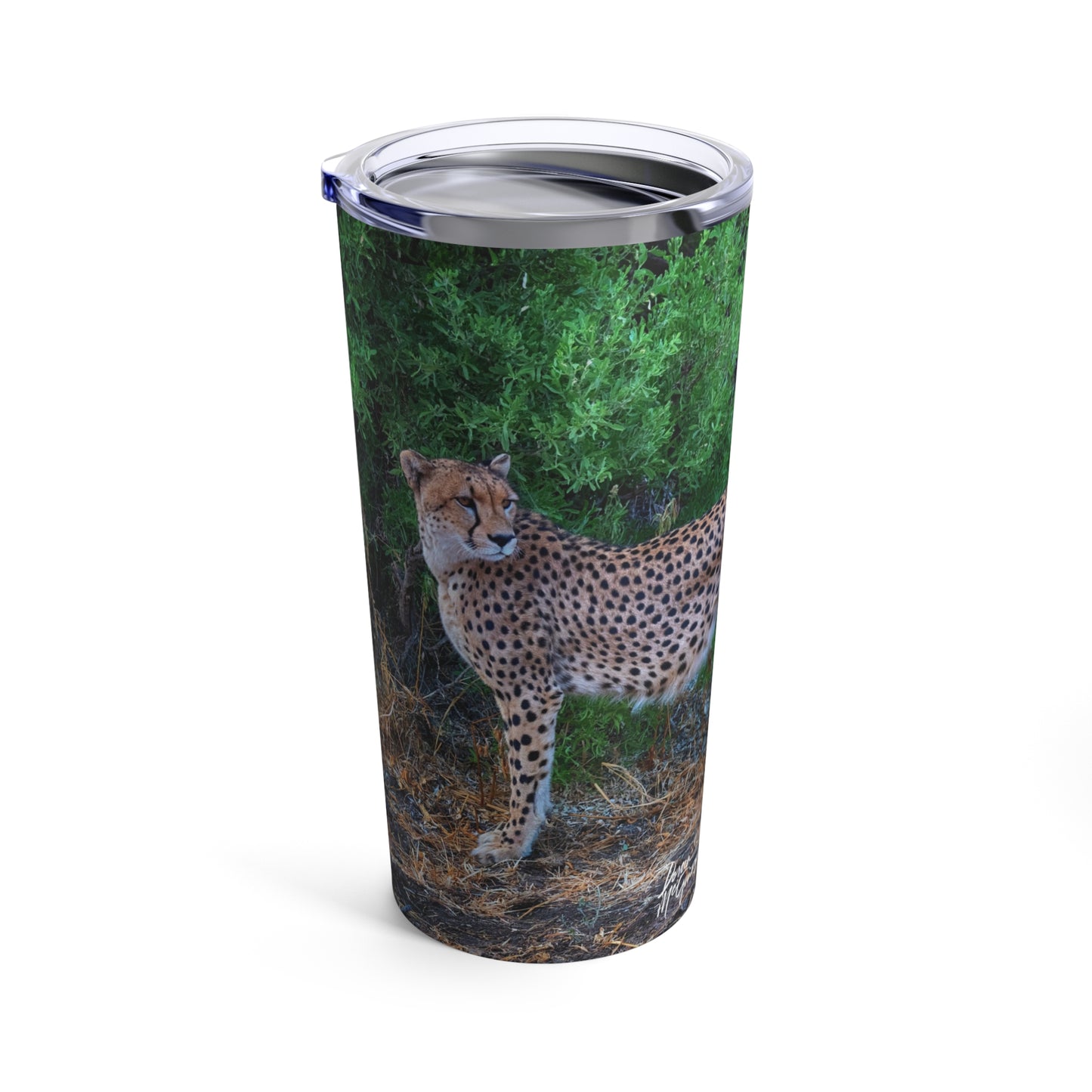 Enjoy Nature Cheetah Stand 20 oz Travel Tumbler