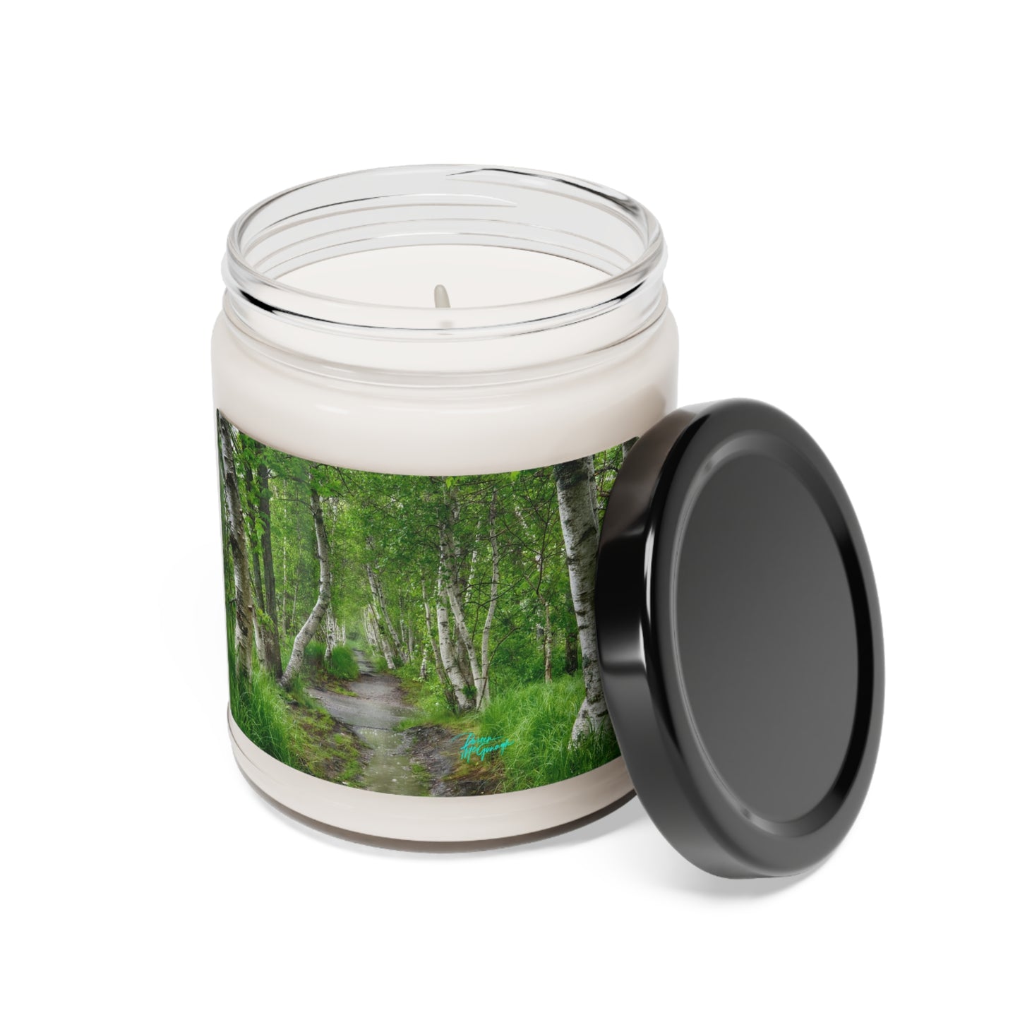 Natural Scented Soy Candles Silver Birch Forest, 9oz, nature inspired decor