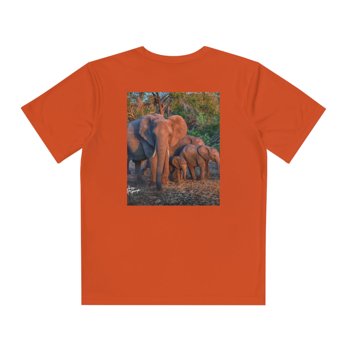 Youth Competitor Tee with Fine Art Image Elephant Family by Enjoy Nature