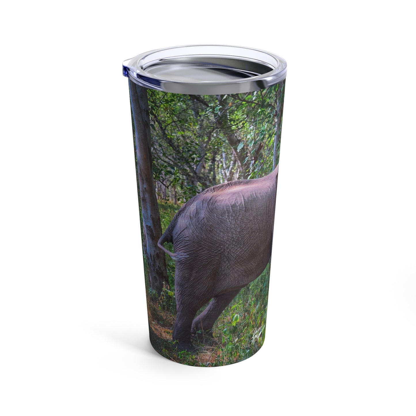 Enjoy Nature Elephant Baby in Forest 20 oz Travel Tumbler