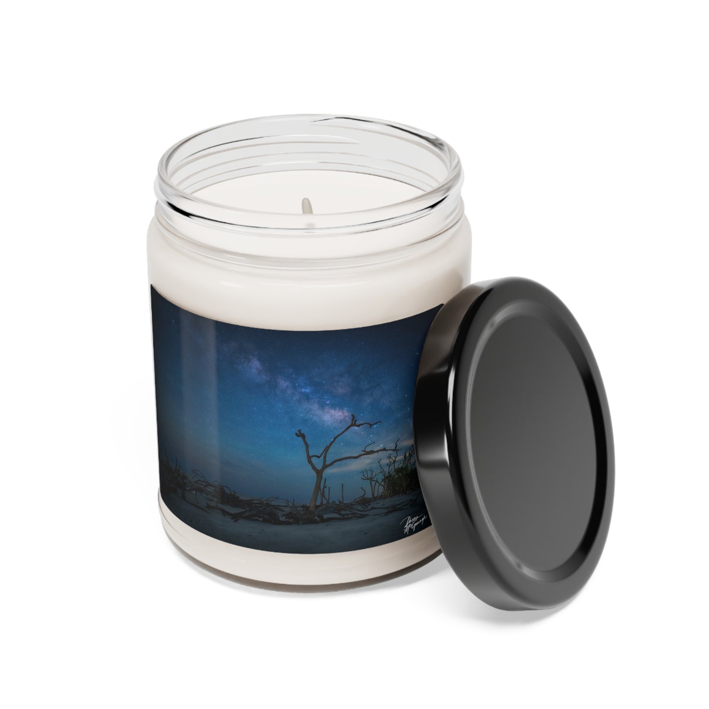 Experience the Pure Essence of Nature with the Milky Way Midnight Scented Soy Candle by Enjoy Nature