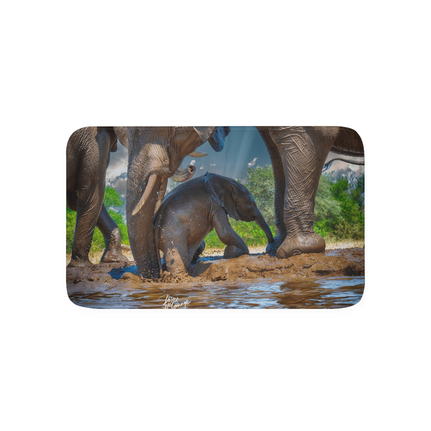 Baby Elephant Walk Memory Foam Bath Mat from Enjoy Nature