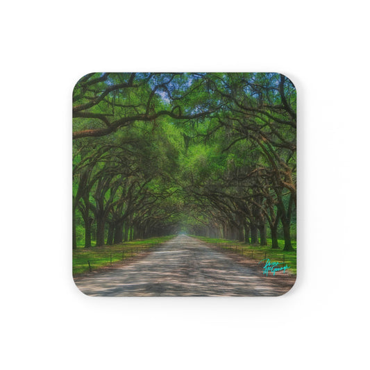 Live Oak Avenue Corkwood Coaster Set