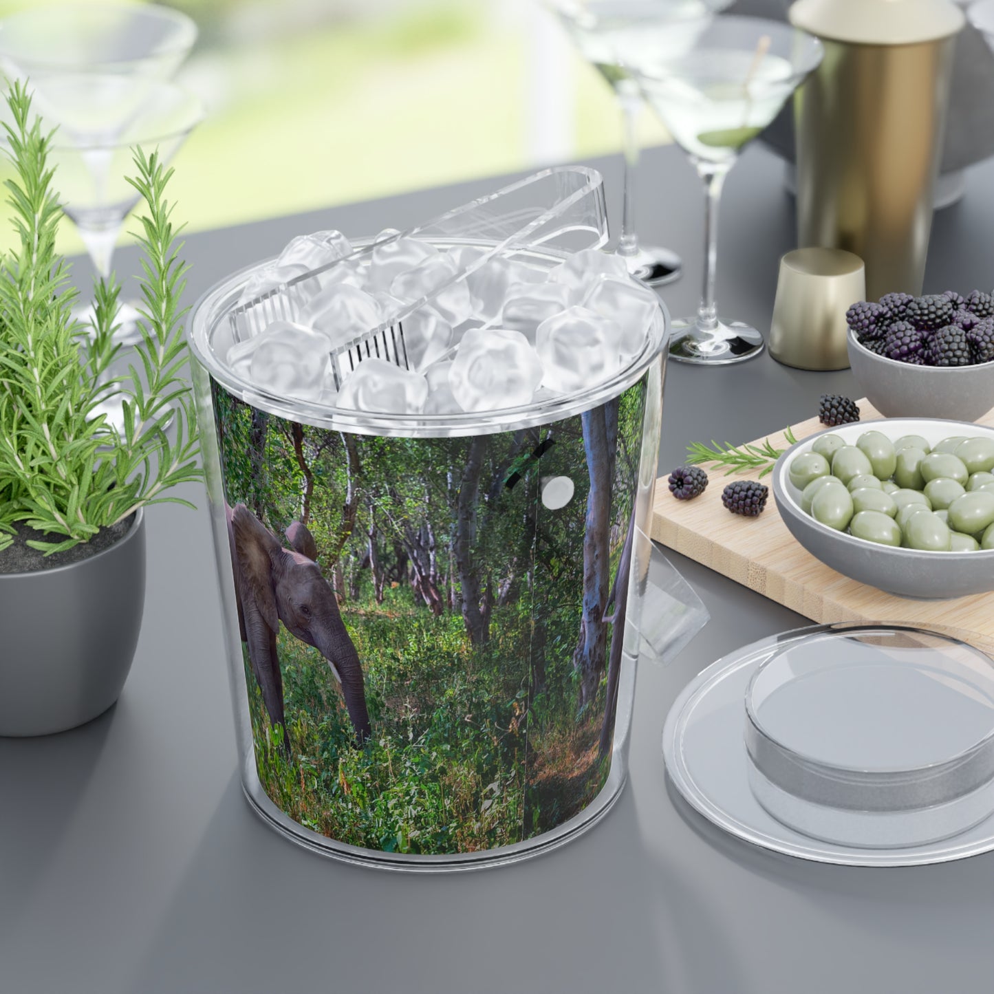 Enjoy Nature Elephant Baby in Forest Insulated Ice Bucket